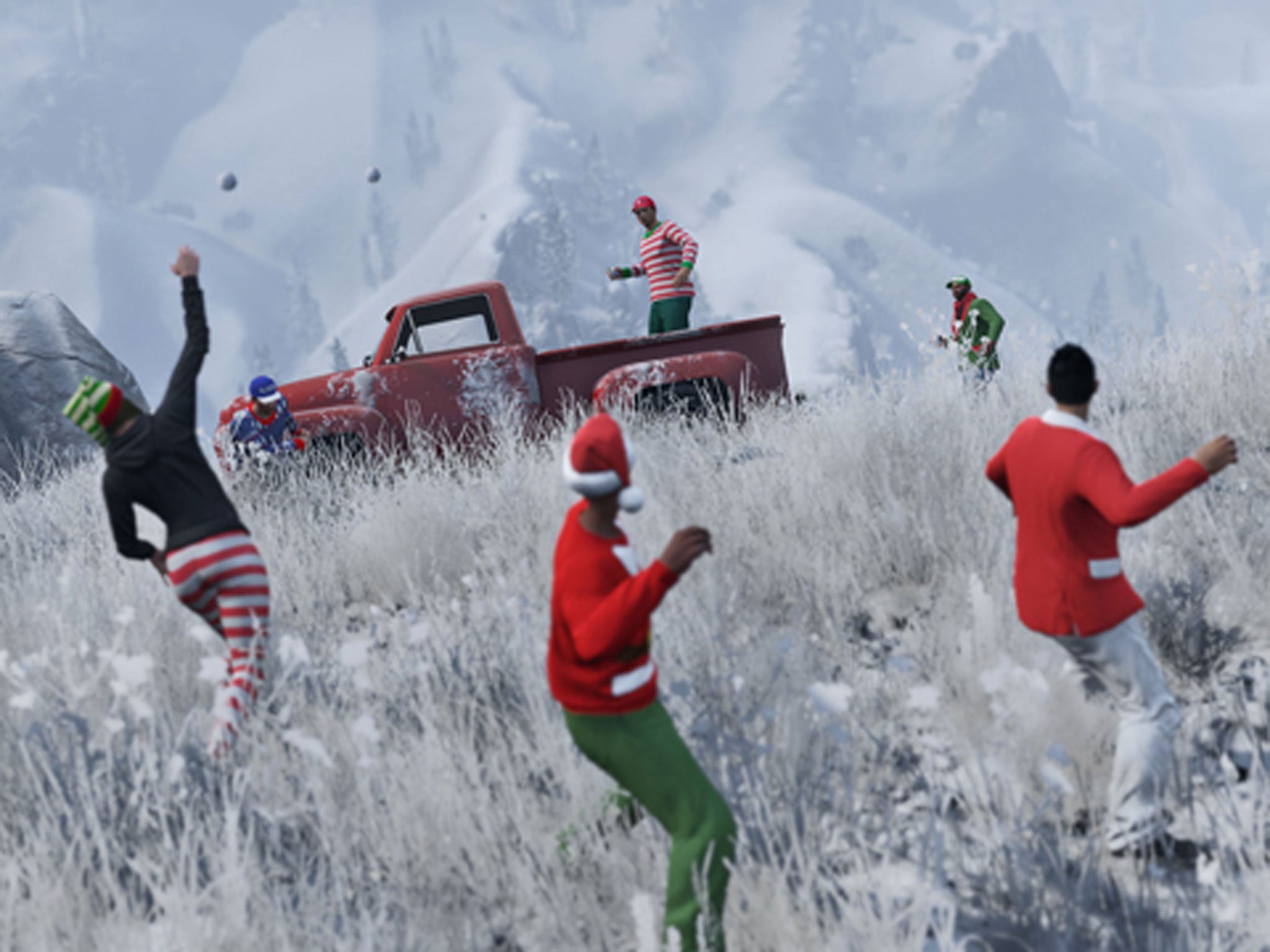 Snow in Los Santos brings snowball fights, but Rockstar warns that the snowballs can pack a punch