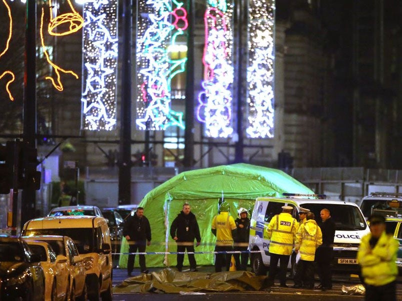 The scene in Glasgow's George Square after the crash