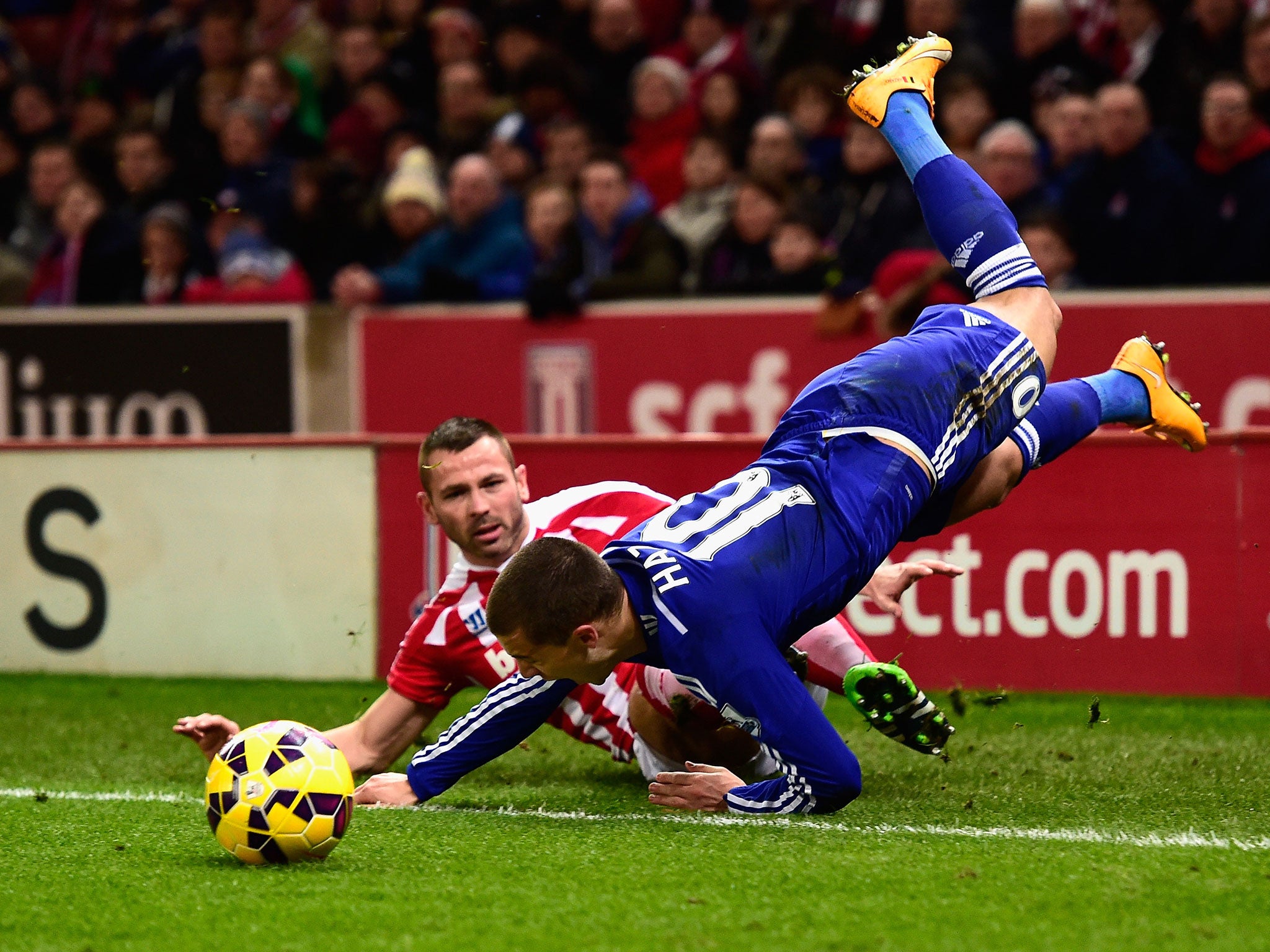 Hazard is the most fouled player in the Premier League this season