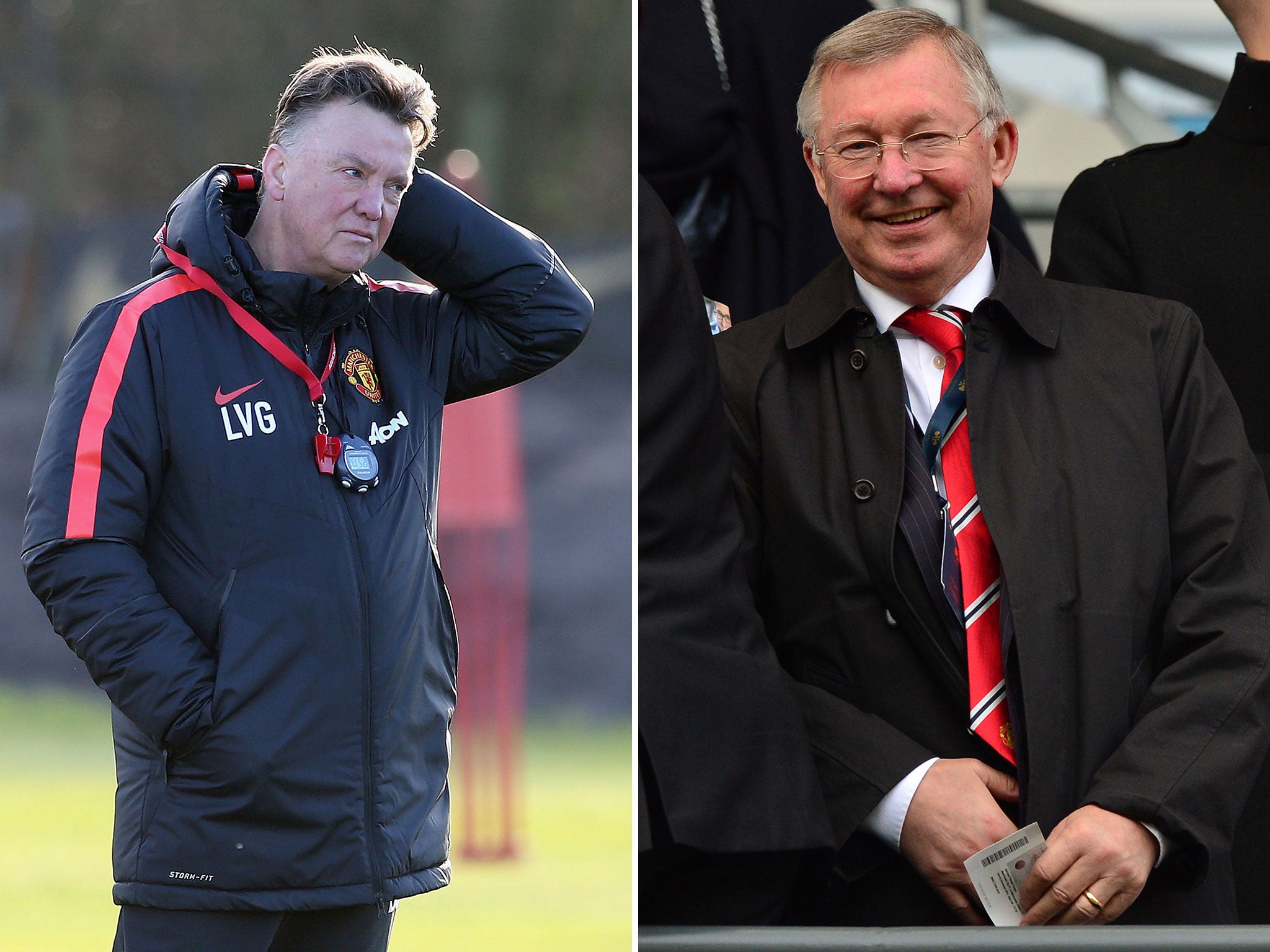 Louis van Gaal and Sir Alex Ferguson