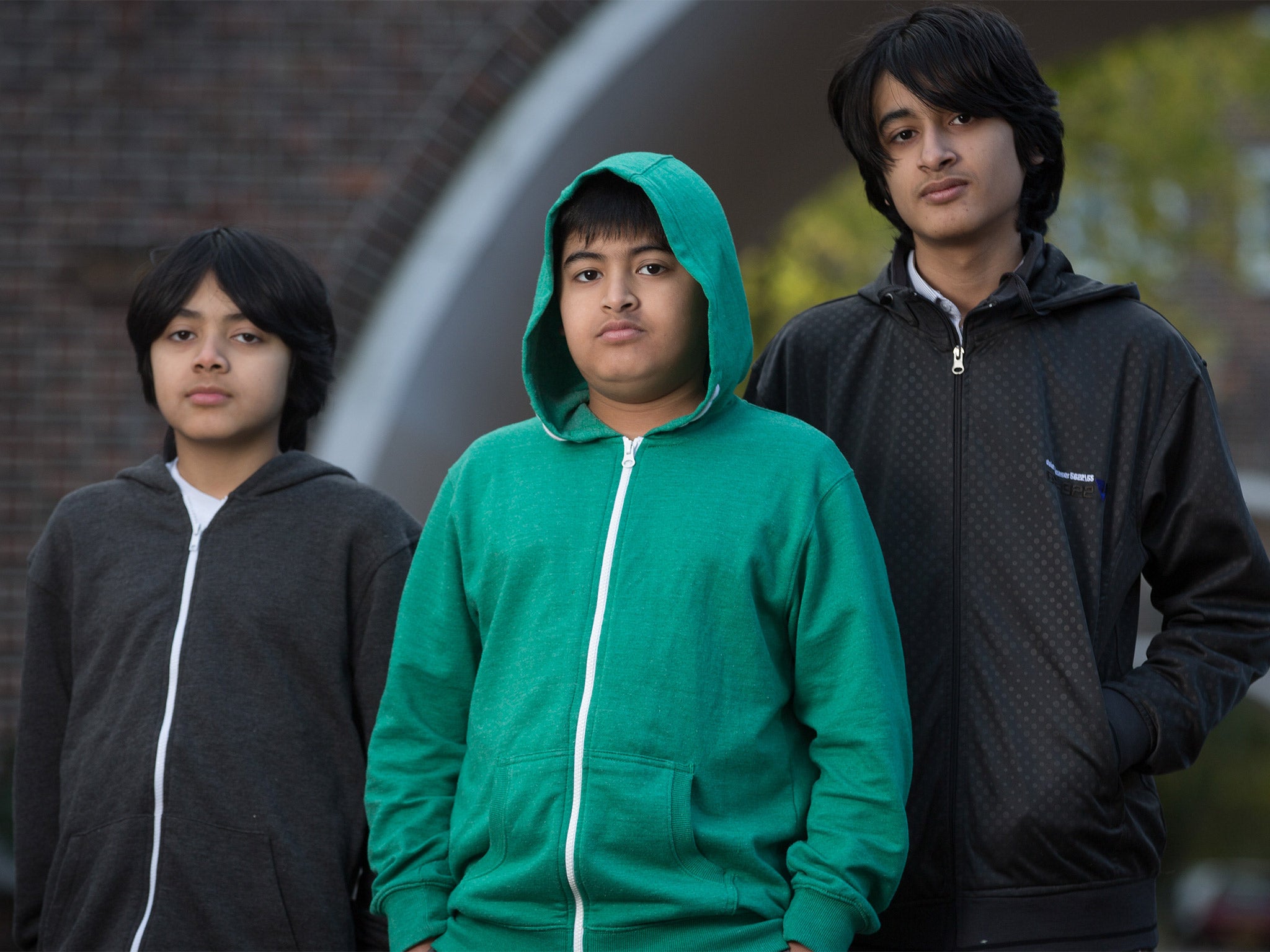 Three of Shaker Aamer's children, pictured in 2012