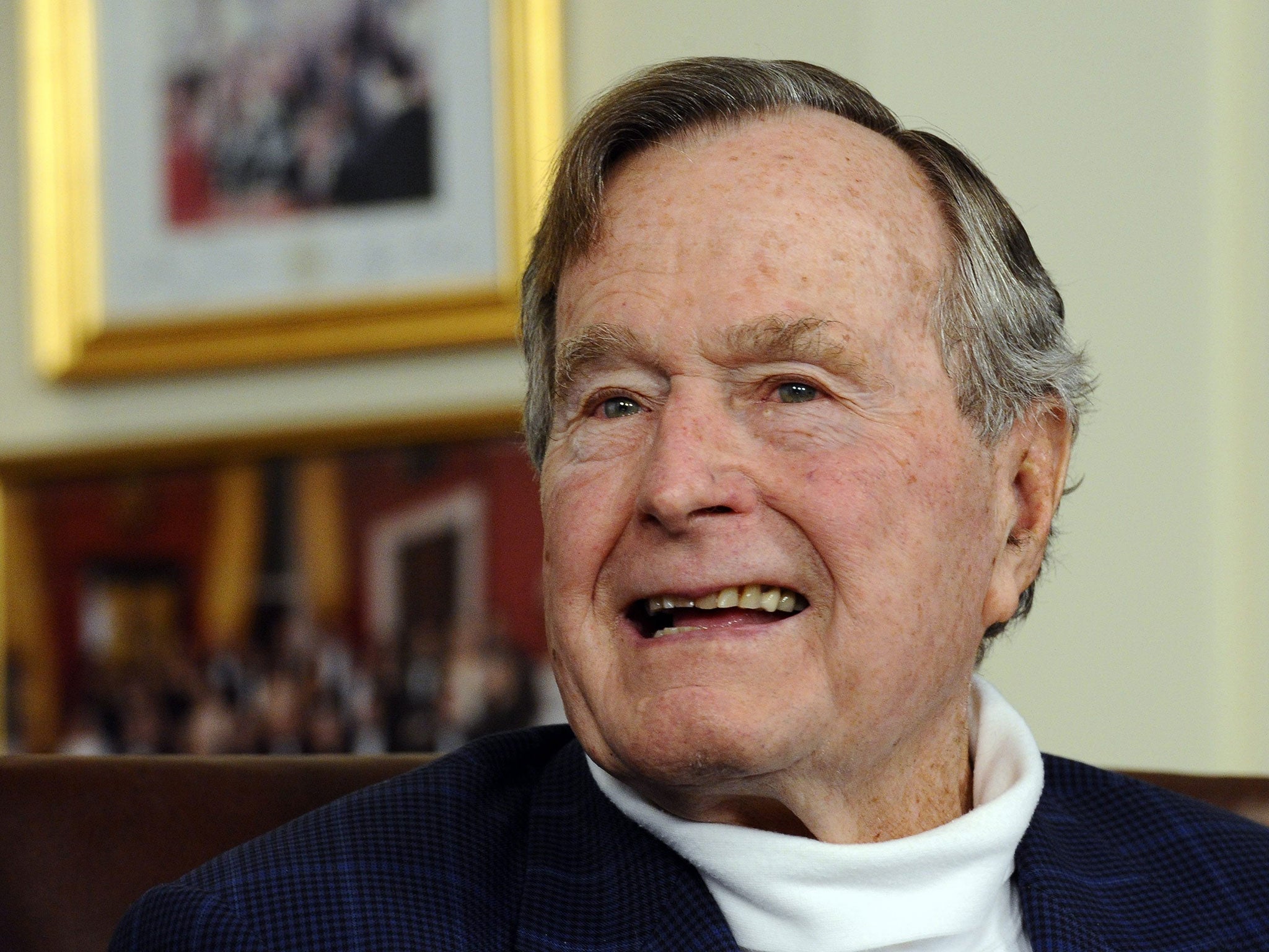 George HW Bush, 90, was taken by ambulance to Houston Methodist Hospital as a 'precaution'