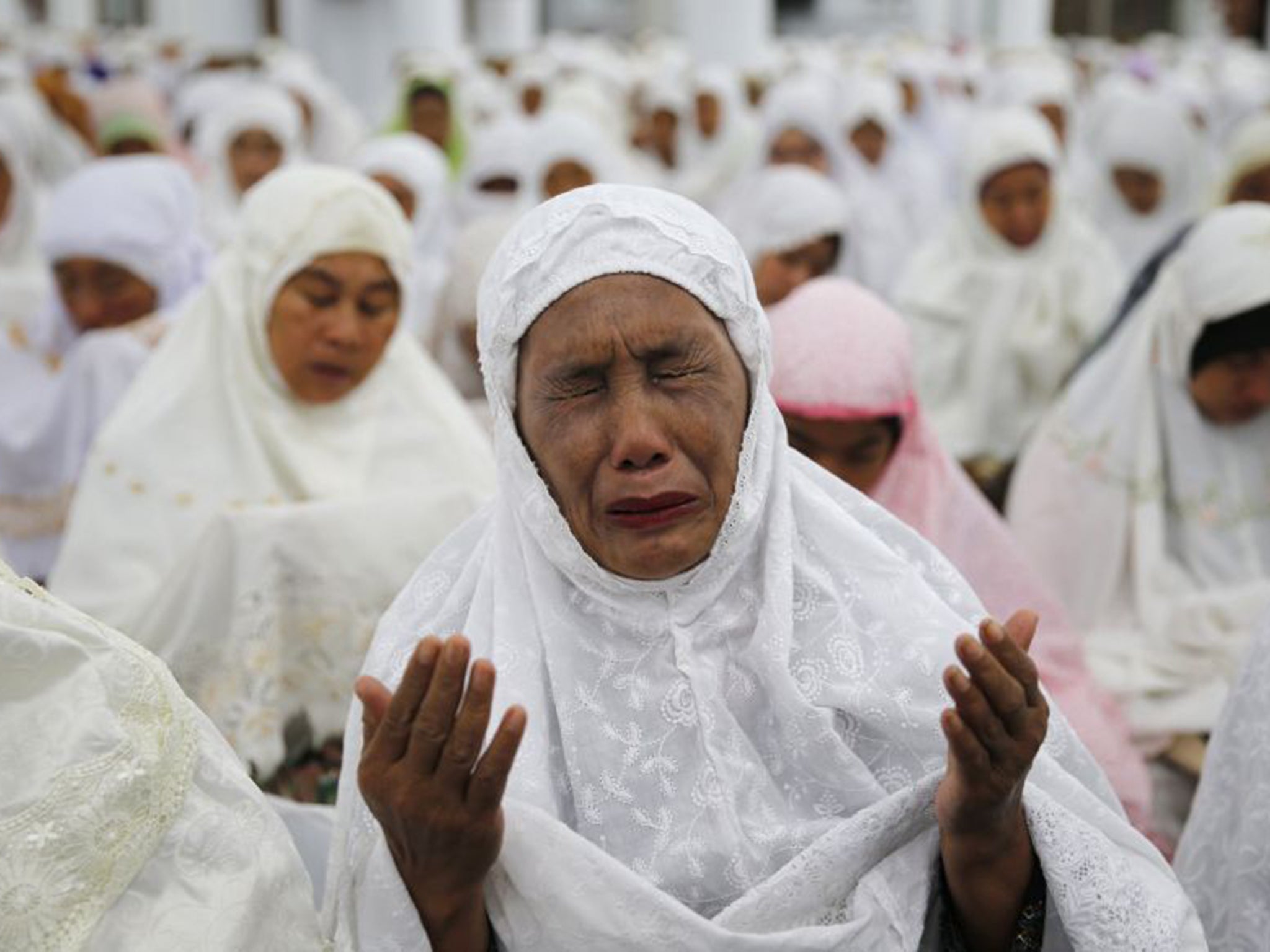 Prayers in Banda Aceh yesterday for the victims of the tsunami that struck 10 years ago today and killed 170,000 people in the Indonesian city