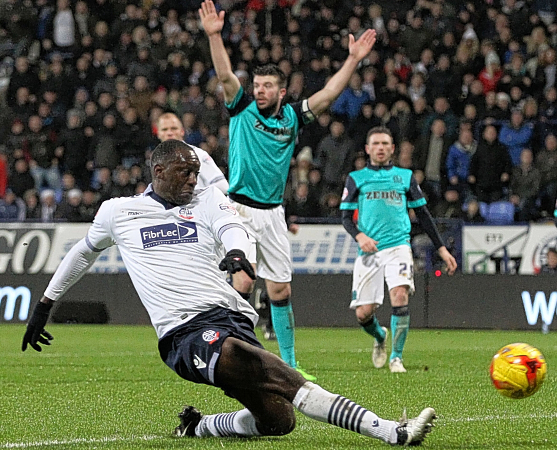 Heskey scored 14 minutes into his Bolton debut on Boxing Day