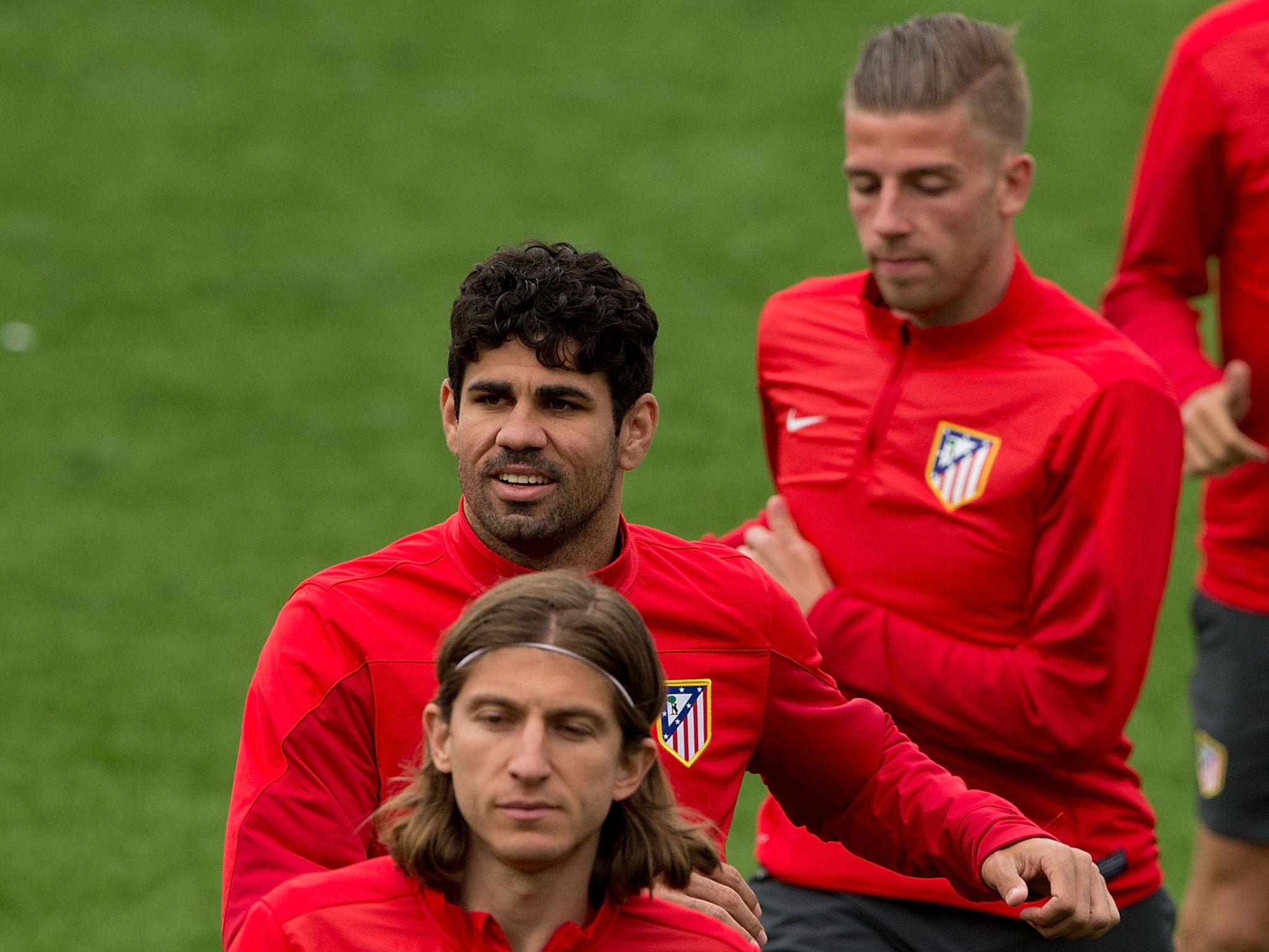 Filipe Luis, Diego Costa and Toby Alderweireld during their days at Atletico Madrid