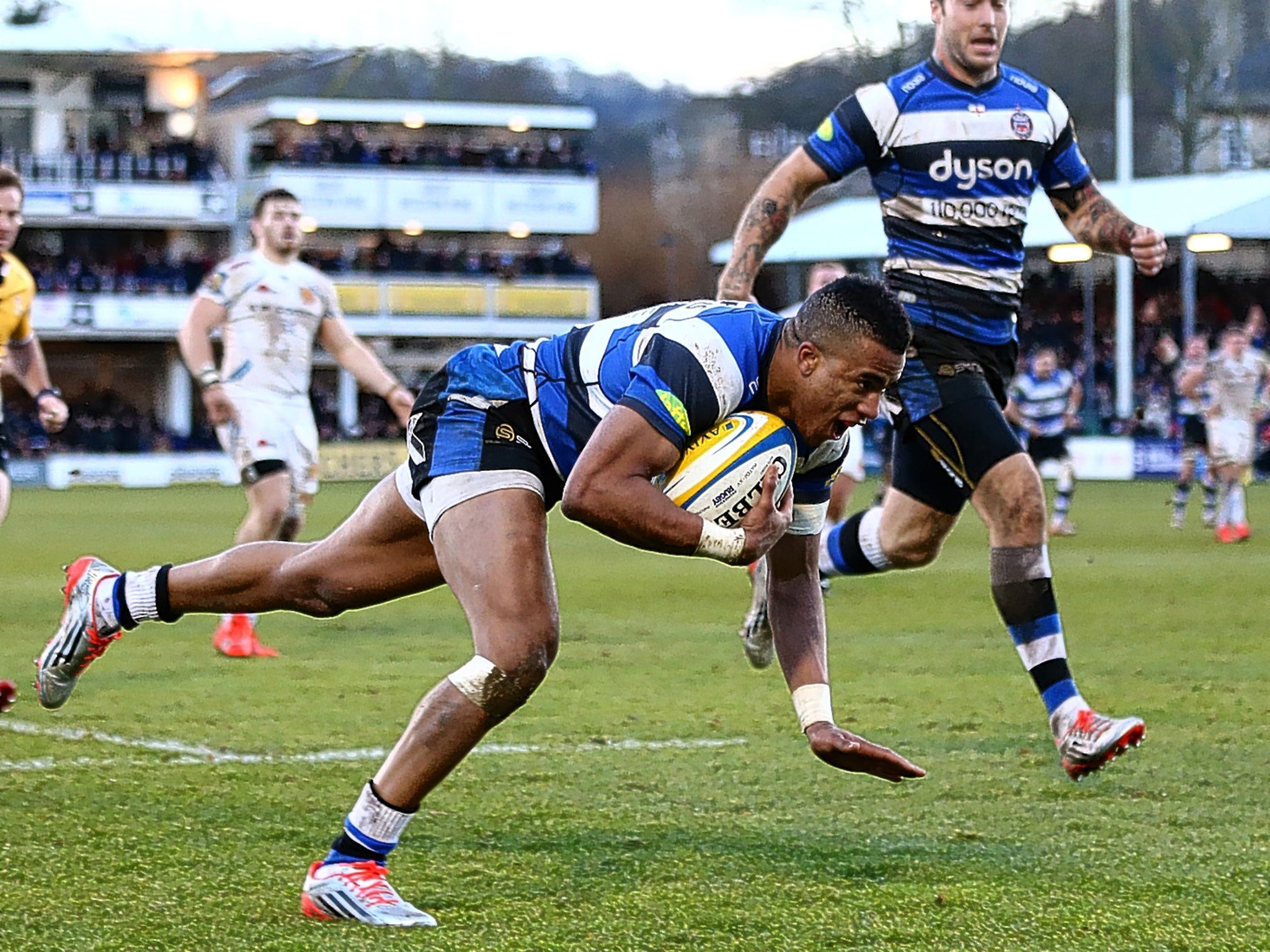 Bonus point: Anthony Watson crosses for Bath’s fourth try