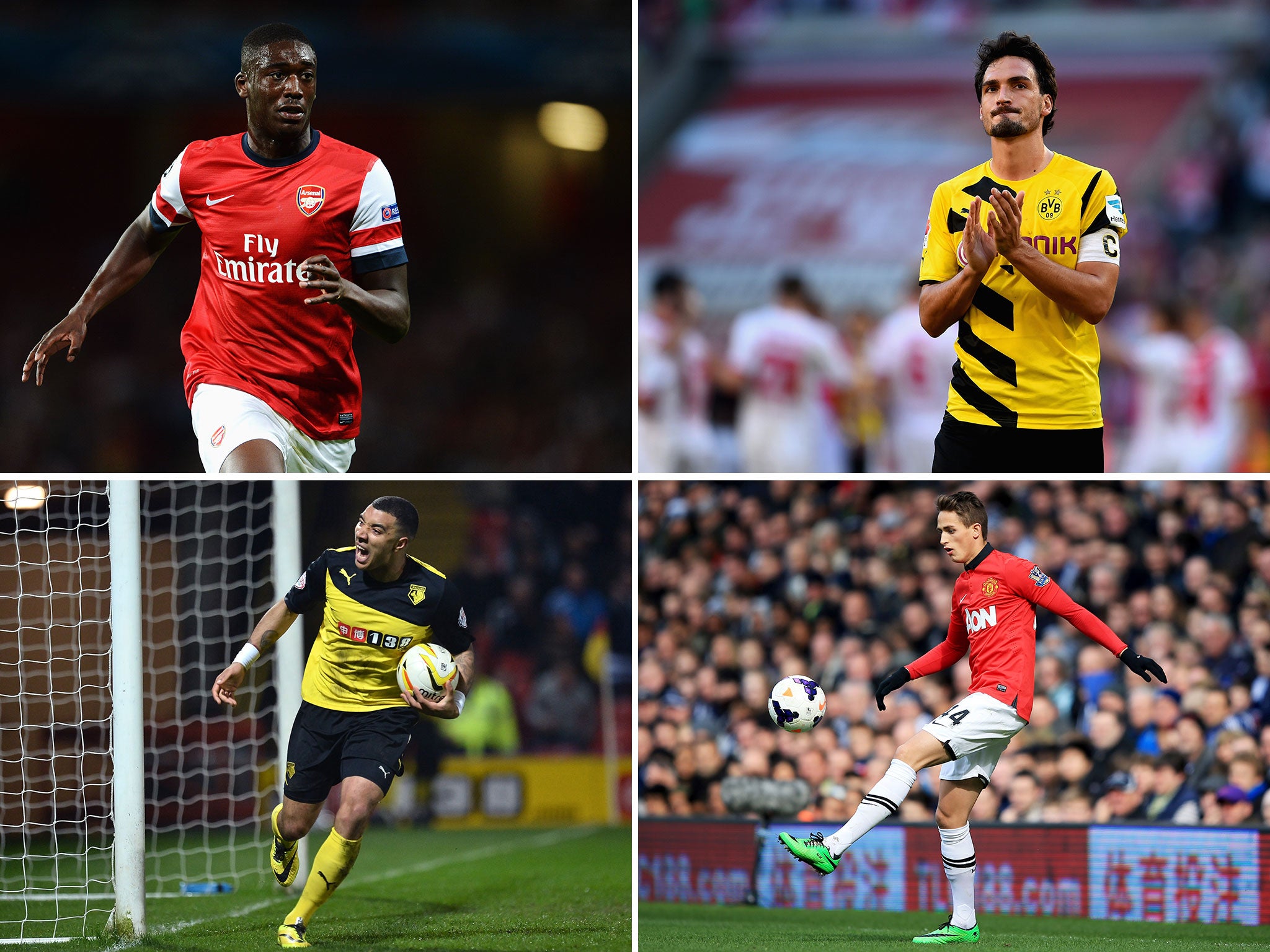 Yaya Sanogo, Mats Hummels, Troy Deeney and Adnan Januzaj