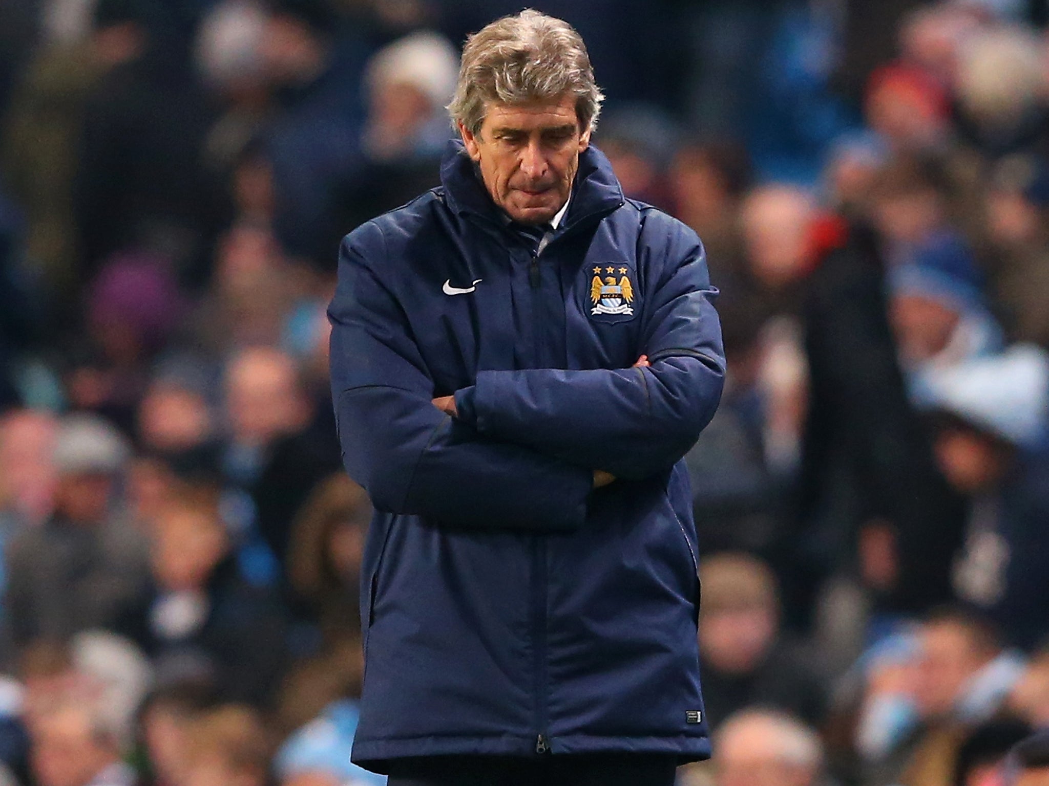 Manuel Pellegrini watches his side draw 2-2 with Burnley