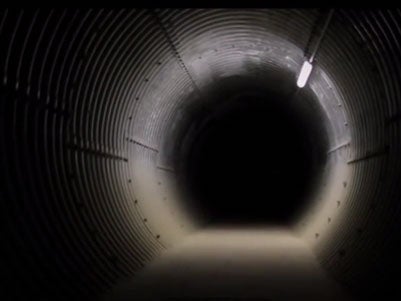 One of the tunnels at the Bergkristall armament plant