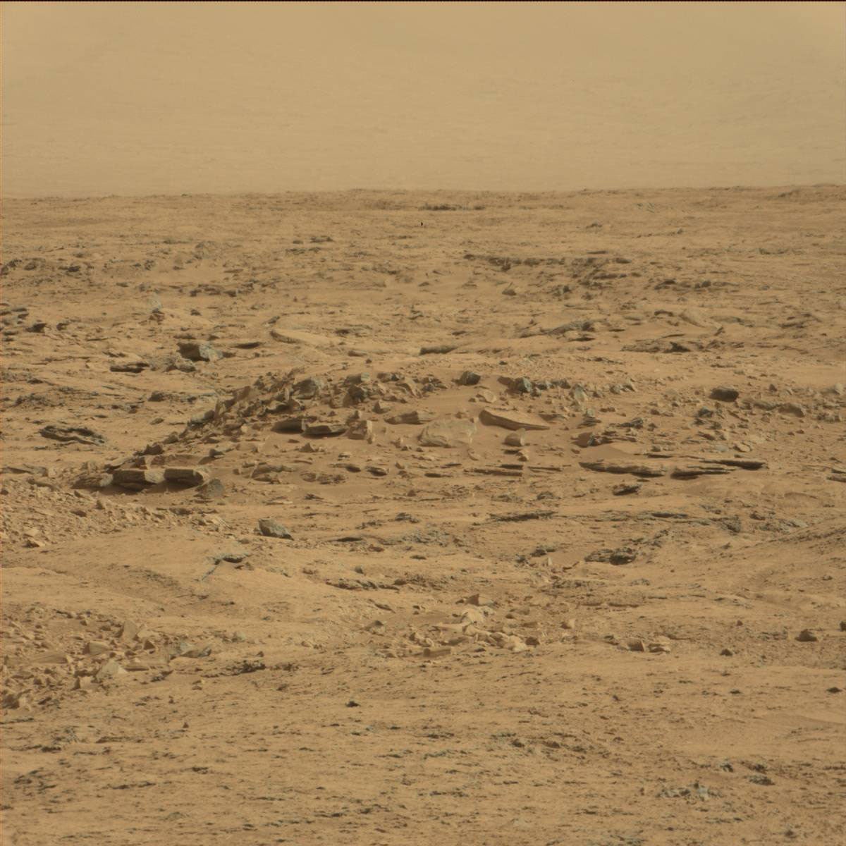 The photo, taken by the Curiosity Rover, that contains the supposed coffin on Mars