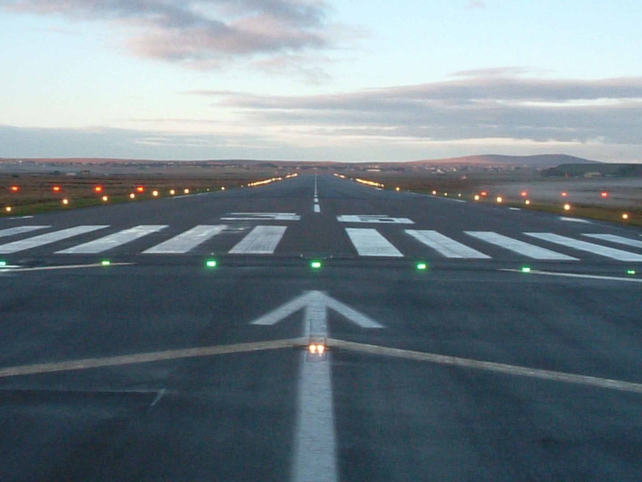 The military aircraft made an emergency landing at Stornoway Airport on the Isle of Lewis in Scotland