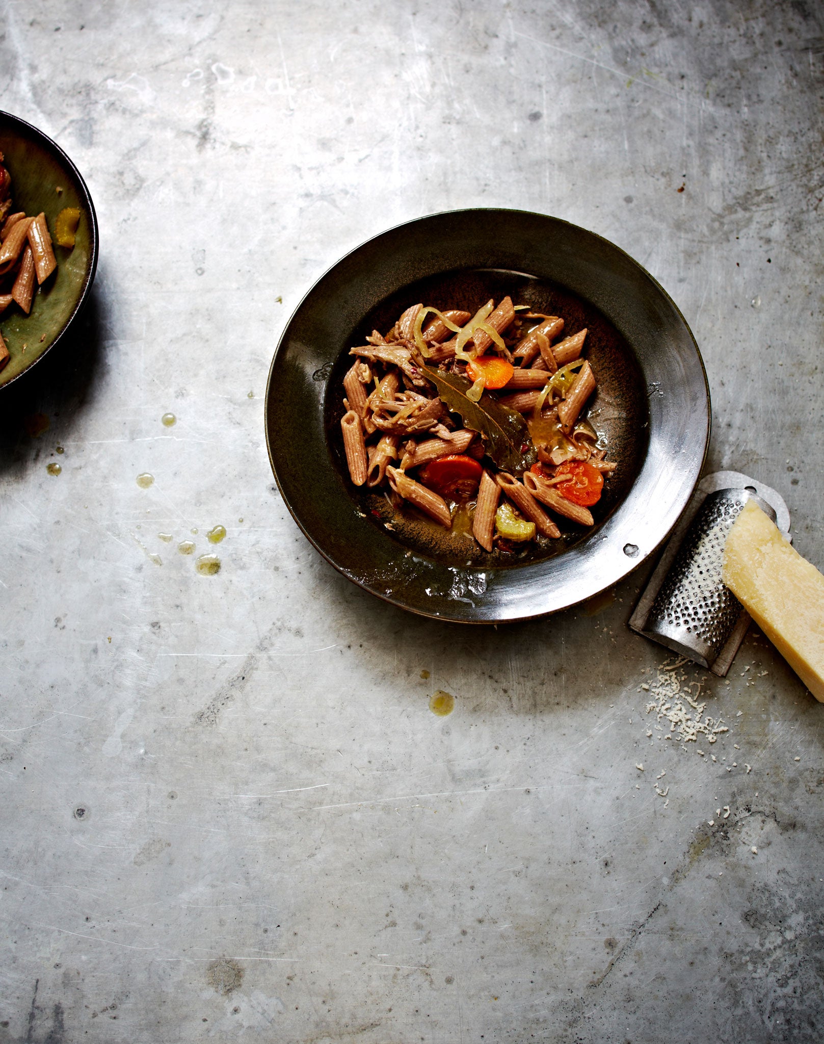 Duck ragu served with spelt penne