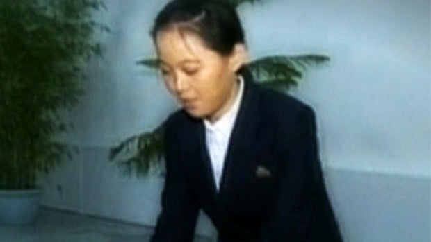 This is believed to be a picture of the real Kim Yo-kong, taken from North Korean television