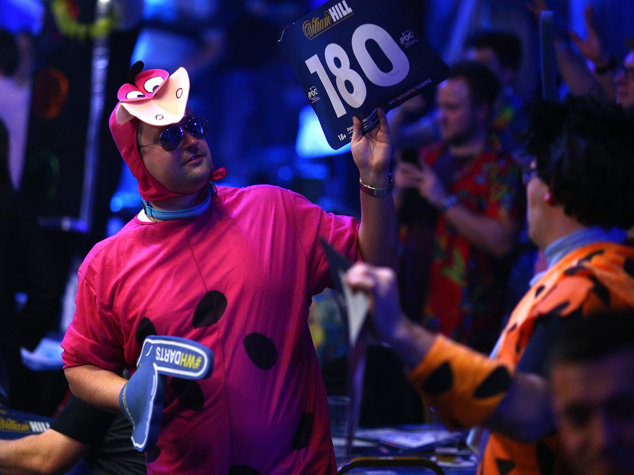 Darts fans enjoy the atmosphere