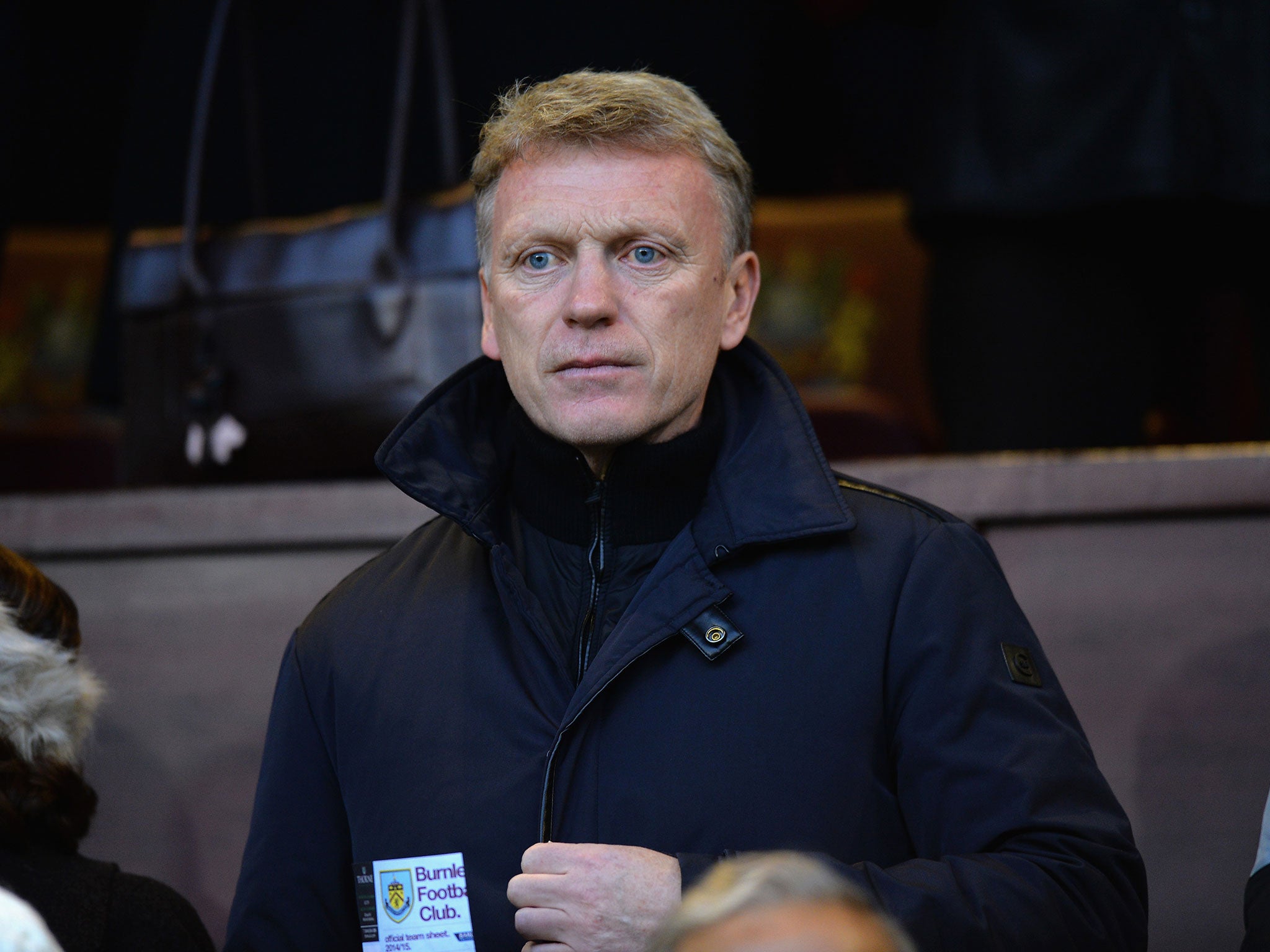 Moyes in the crowd at Turf Moor during Burnley vs Liverpool