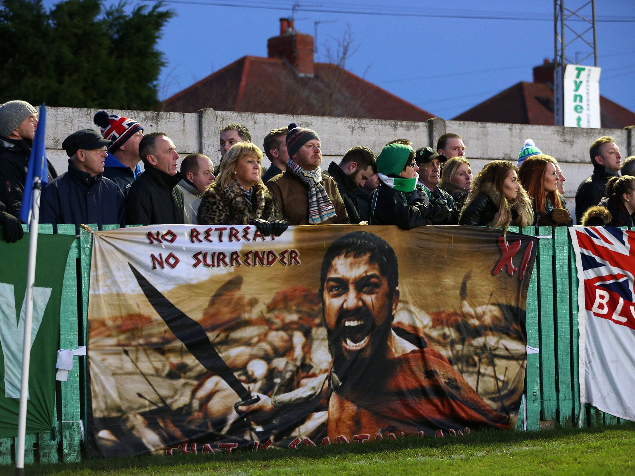 Blyth fans were in good spirit during the Cup tie