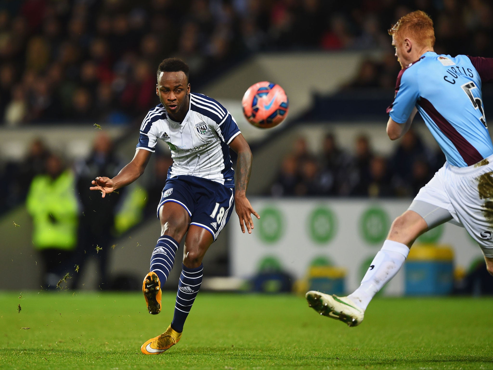 Berahino curls home his second and West Brom's third