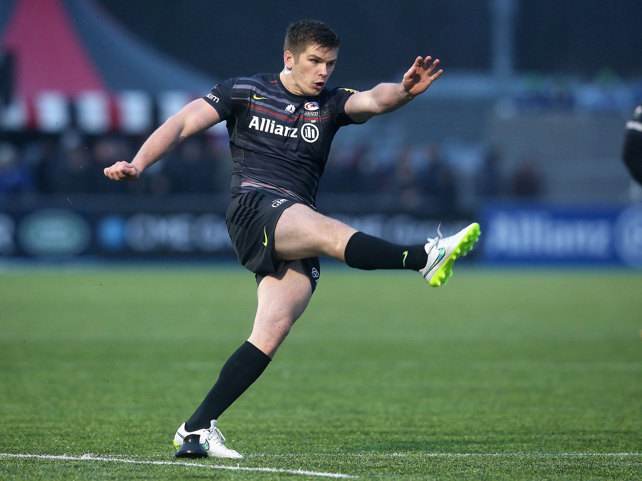 Owen Farrell will start on the bench in France after being sidelined with a knee injury since January