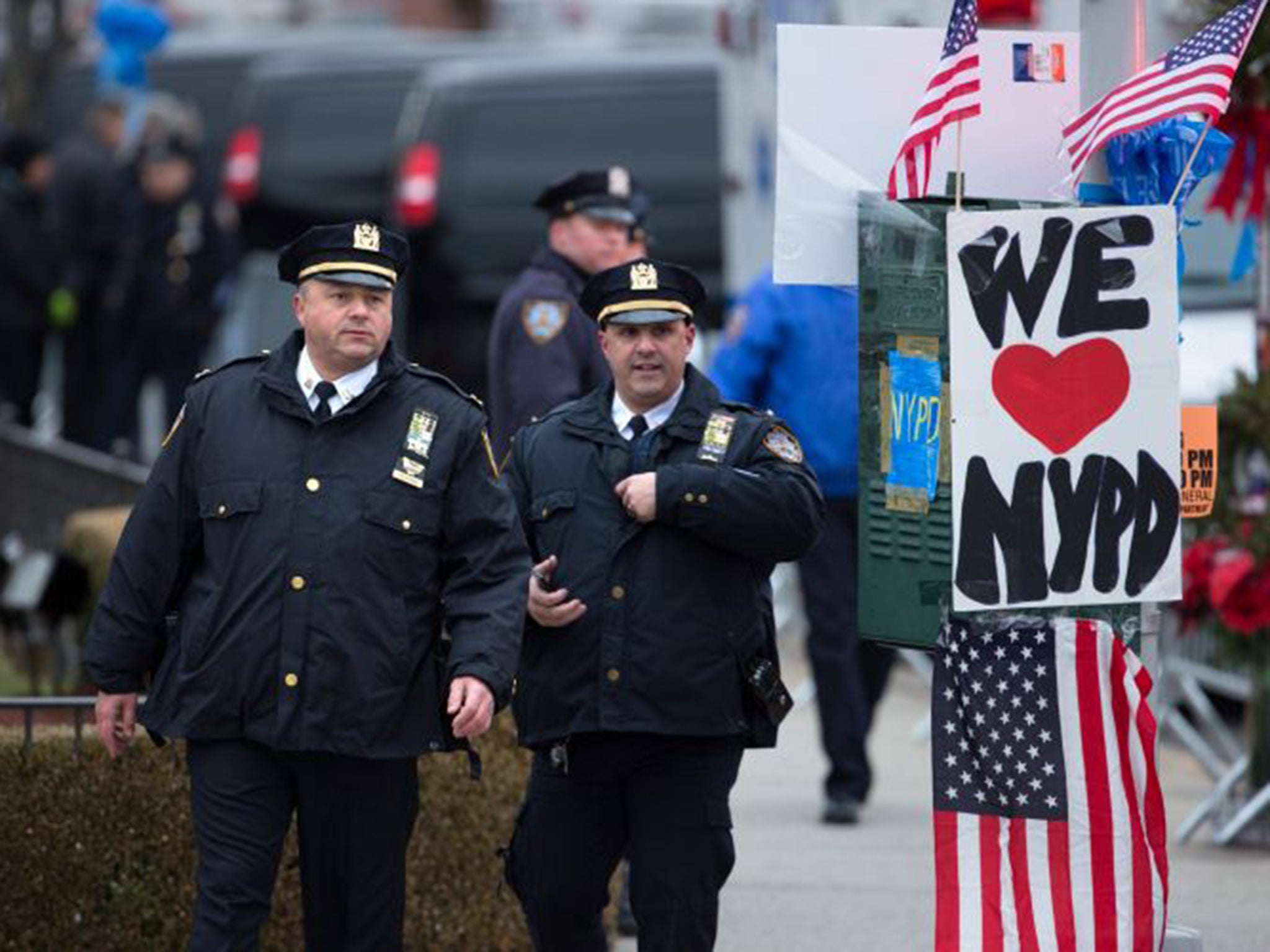 Police pay their respects to Wenjian Liu on Saturday