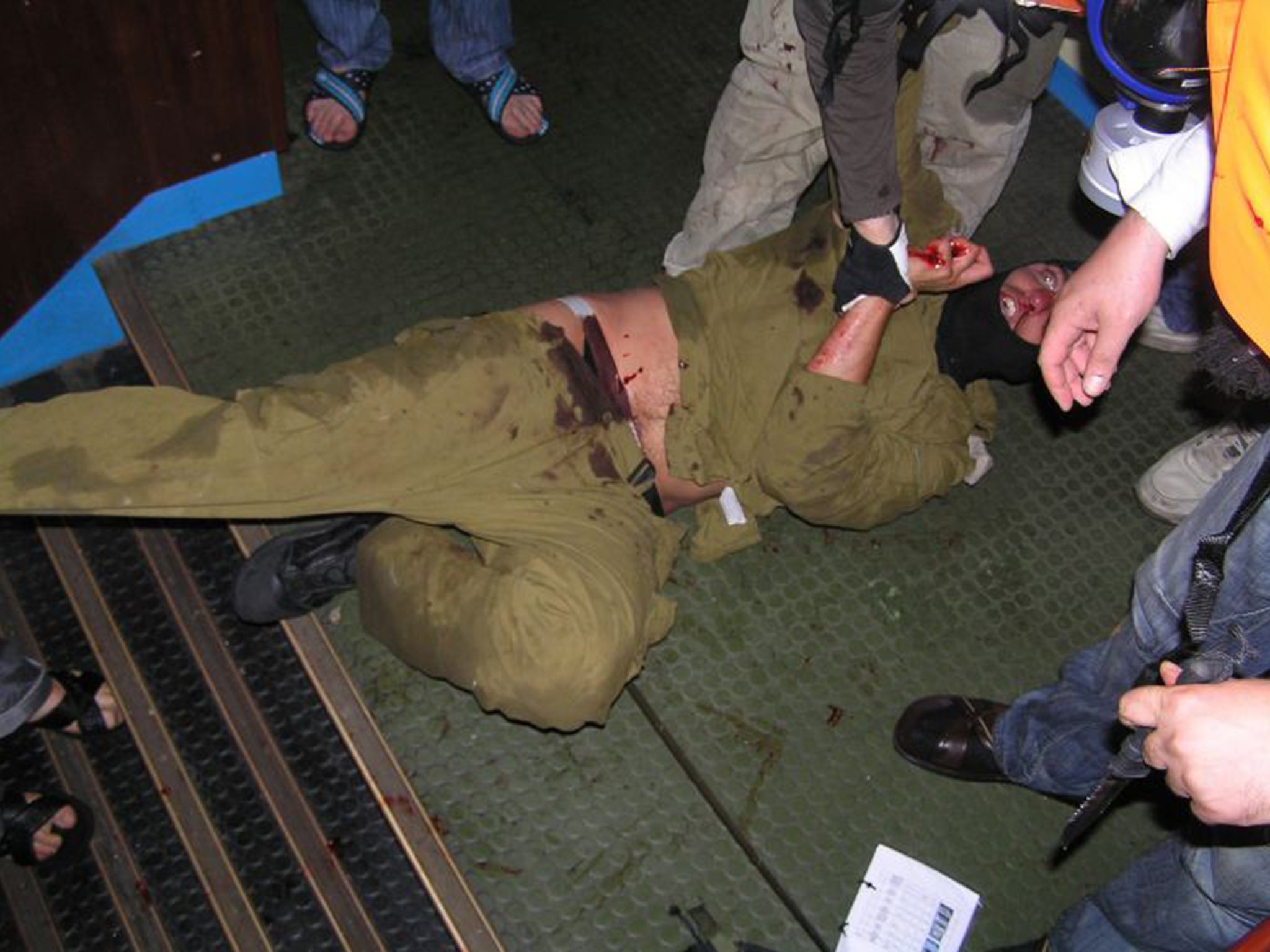 An Israeli commando allegedly pictured during the raid