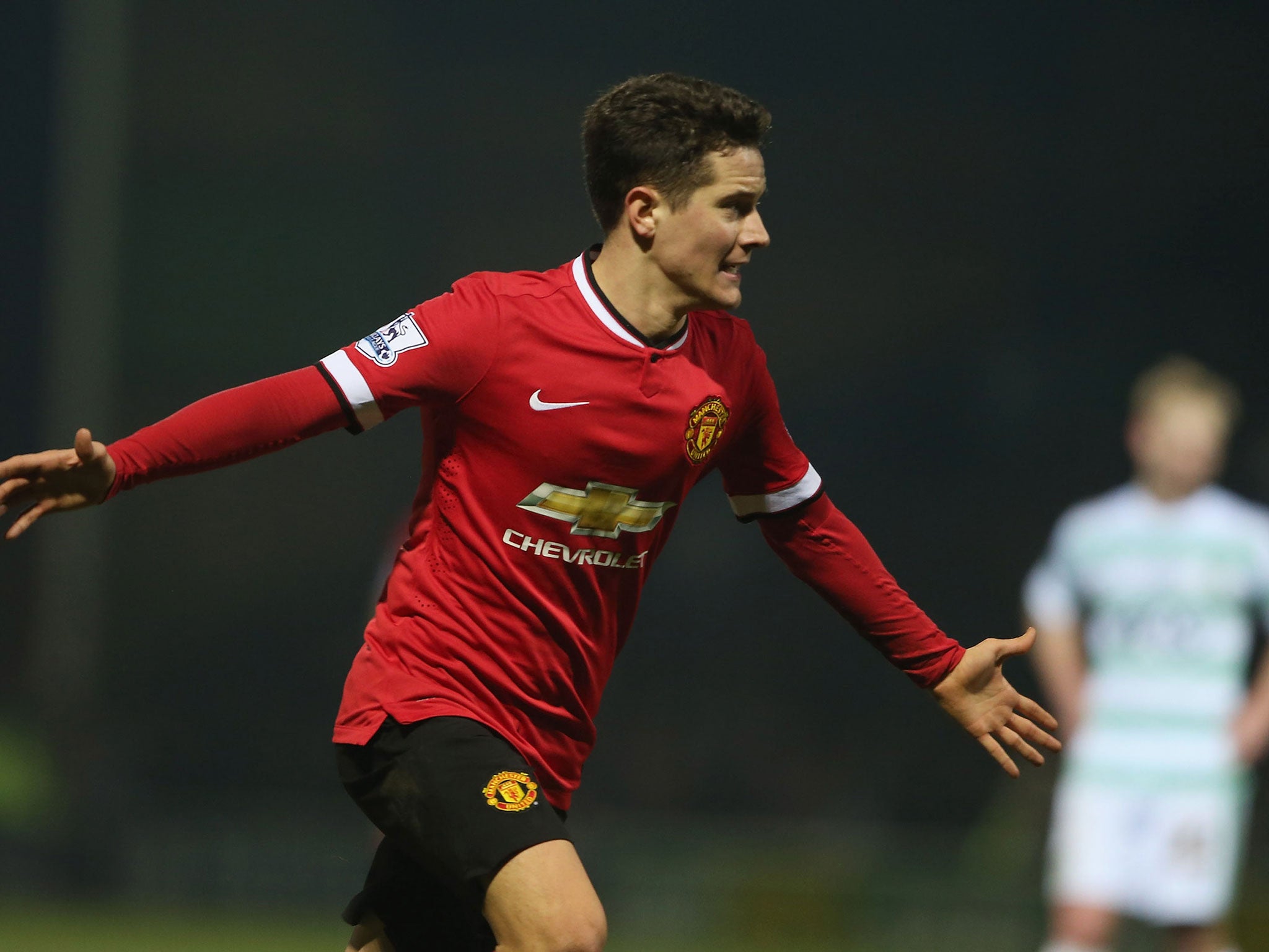 Ander Herrera celebrates the opener