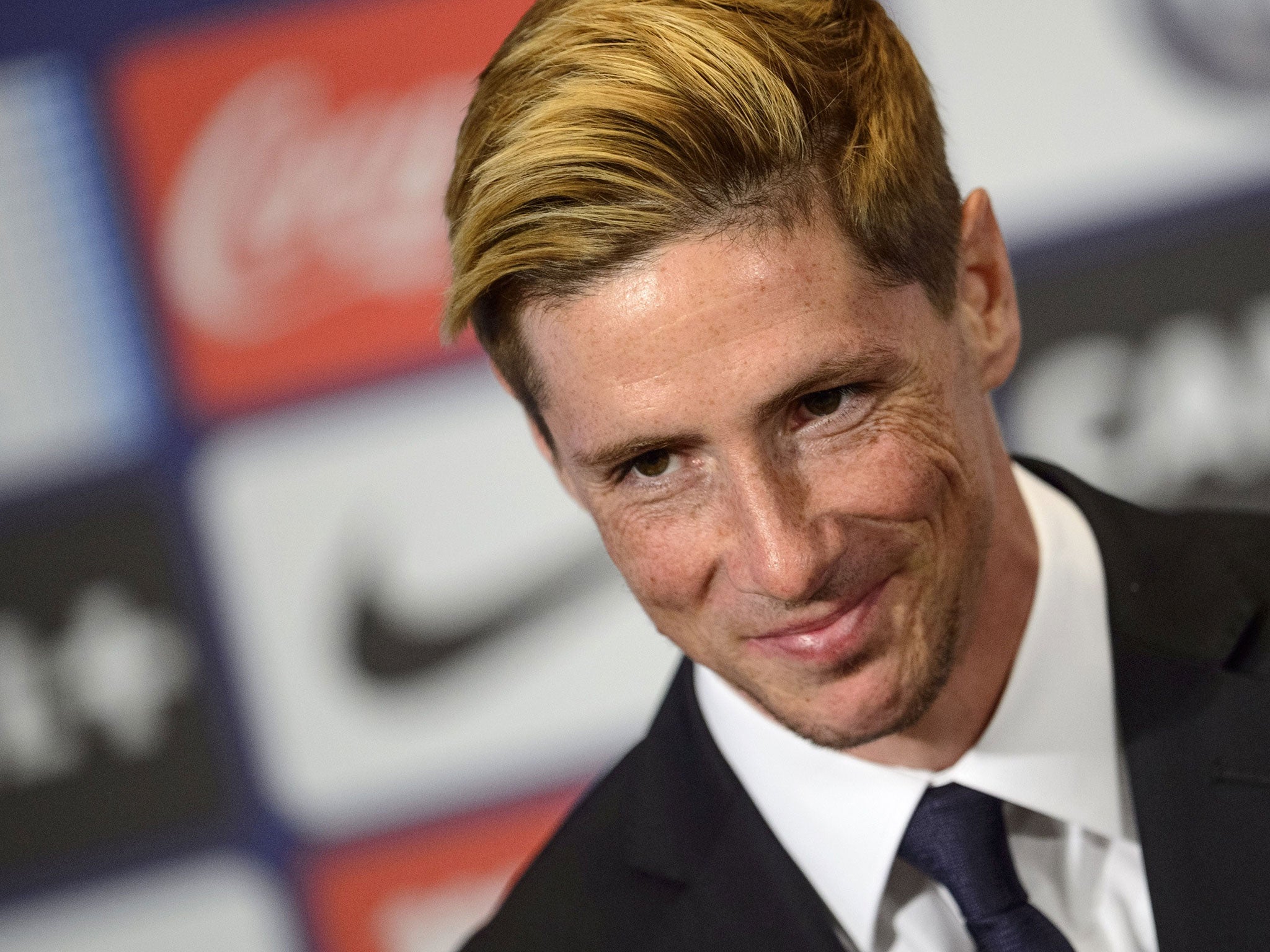 Fernando Torres at today's unveiling