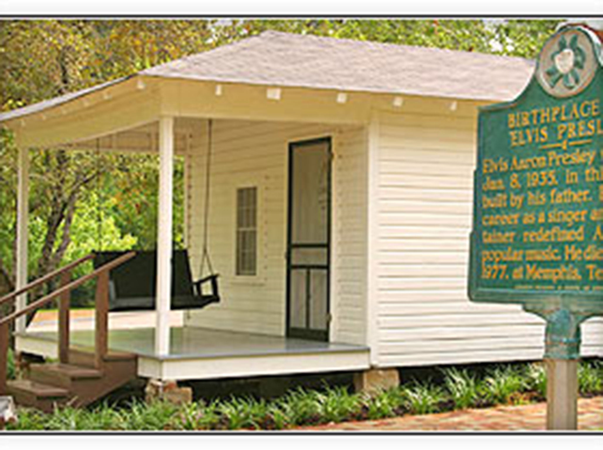 Tupelo bought Elvis's birthplace with money provided from a 1956 Tupelo concert by the singer, who wanted a park for neighborhood children.