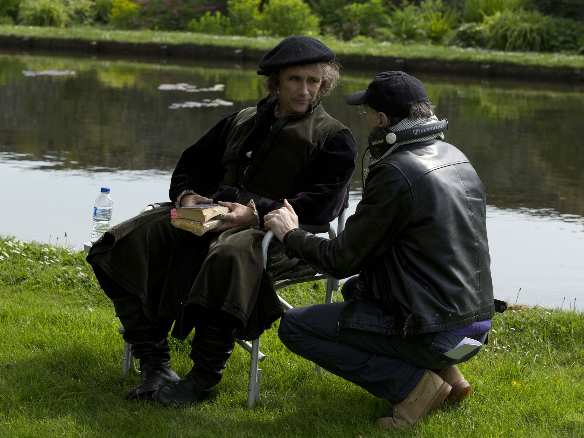 Mark Rylance on the set of 'Wolf Hall'