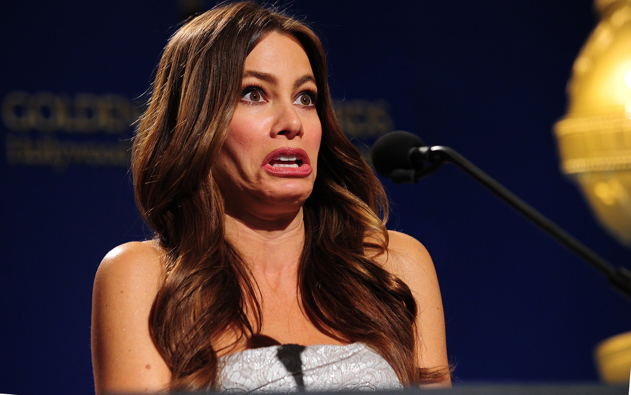 Sophia Vergara at the Golden Globes in 2011