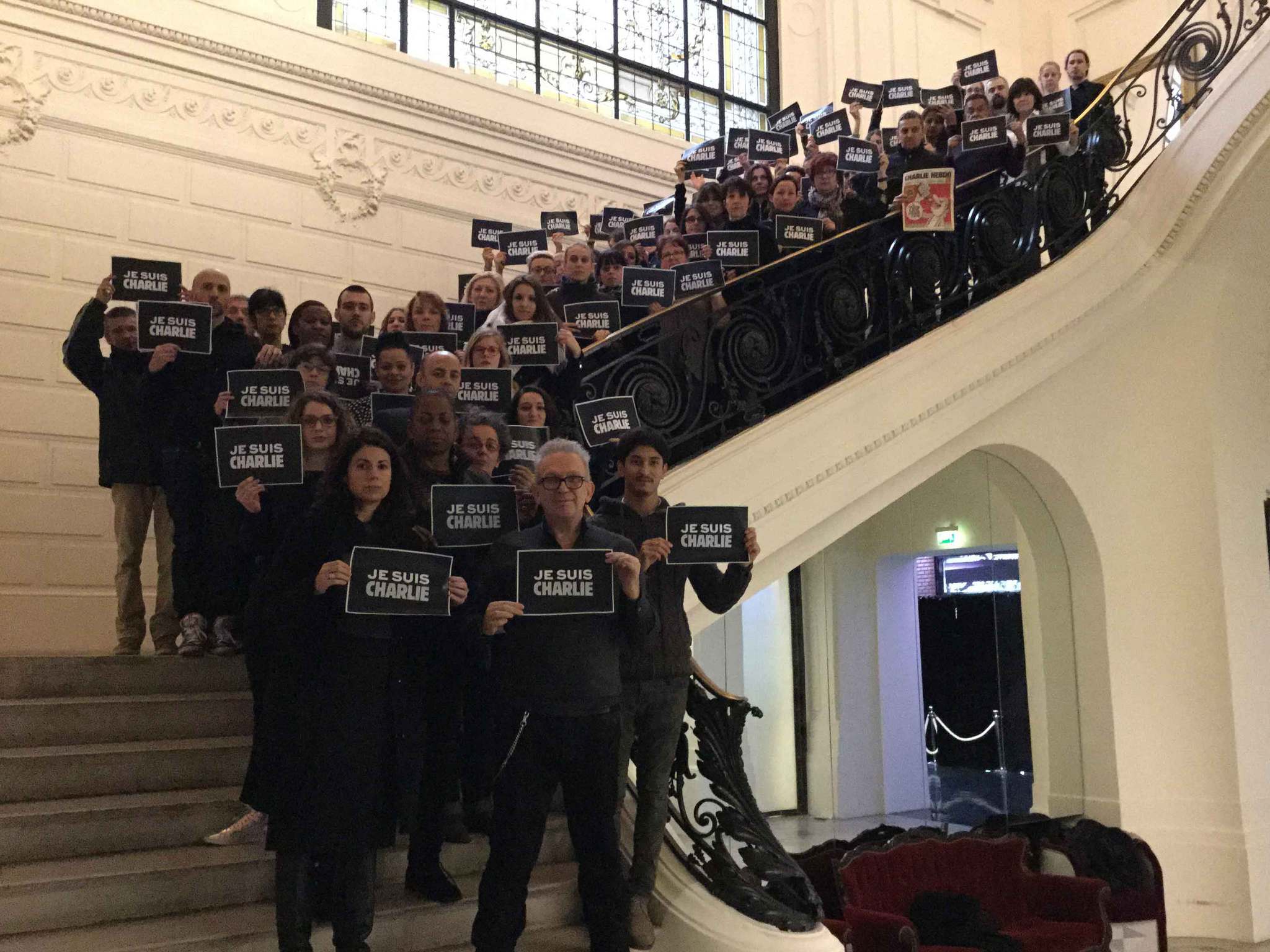 Jean Paul Gaultier and his staff