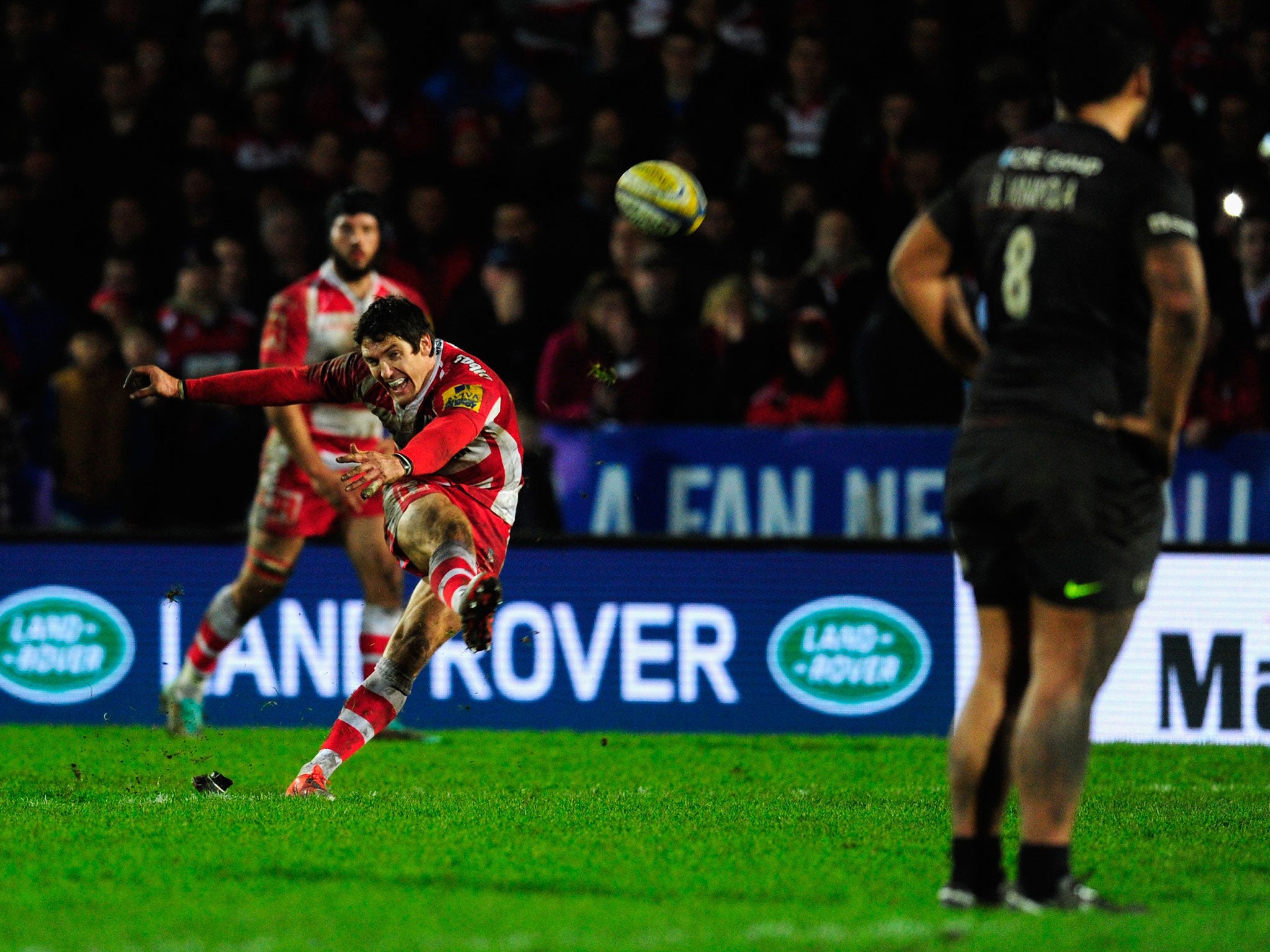 Gloucester won thanks to James Hook’s penalty, given for offside, from the halfway line in overtime