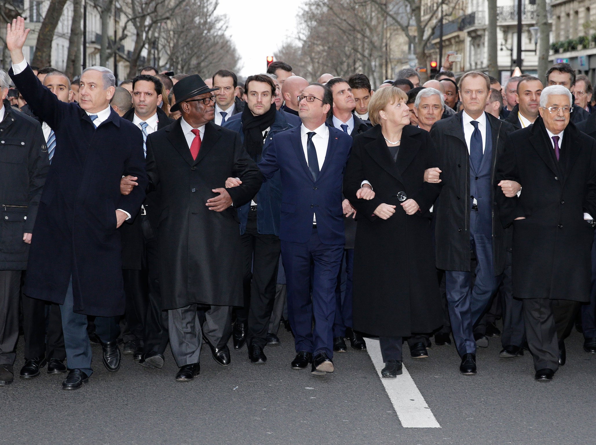 World leaders at Paris unity march