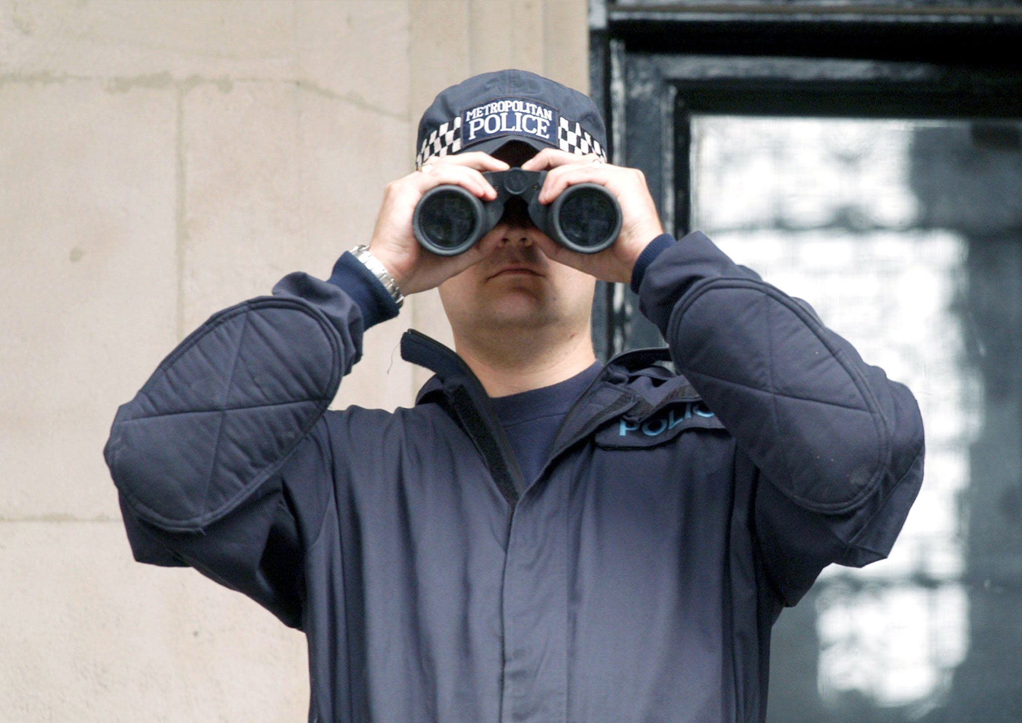 A Met Police officer on security duty