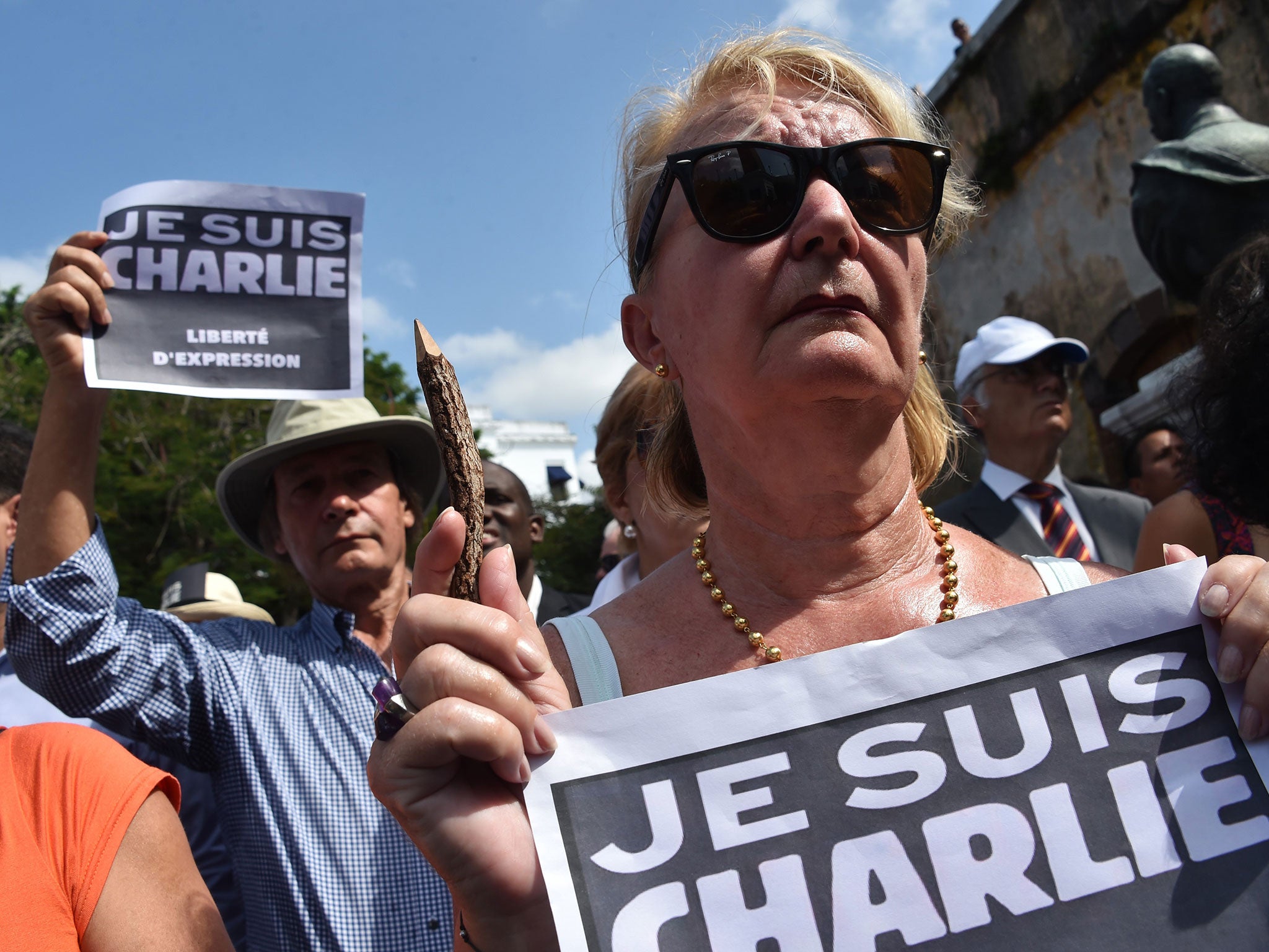 French citizens take part in a demonstration