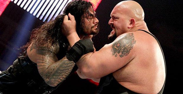 Big Show attacks Roman Reigns after his win over Luke Harper