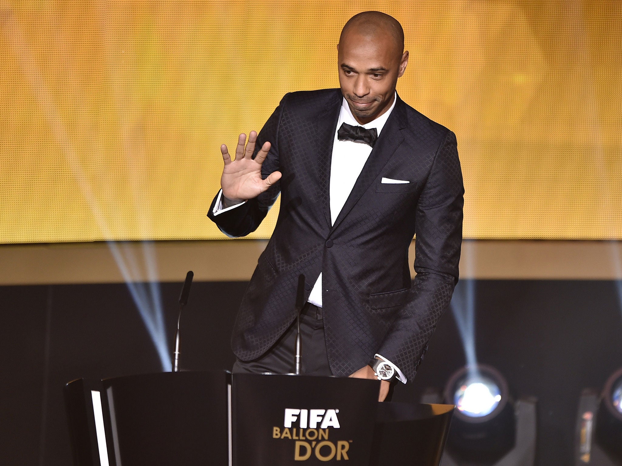 Henry was in Zurich last night to present the 2014 Ballon d'Or award