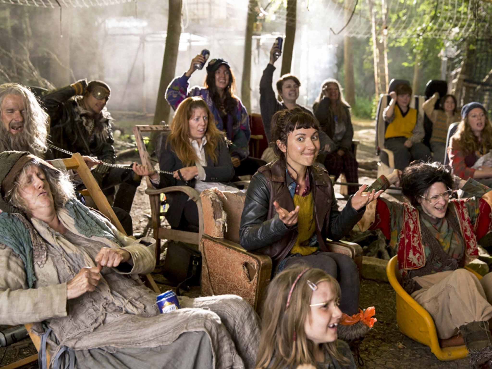 The bug society: Esther Smith (centre) in 'Cockroaches'