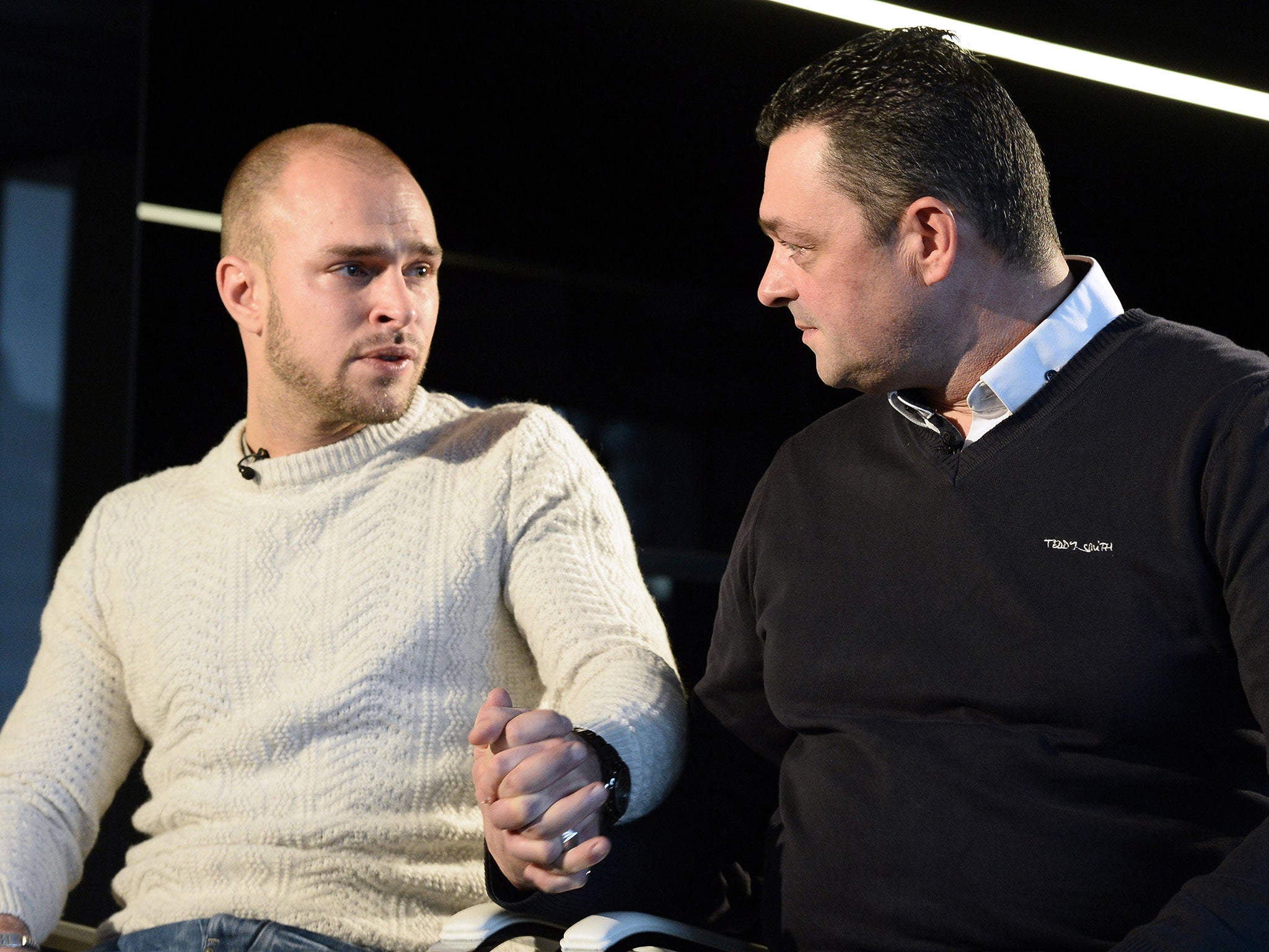 Christophe Boisseau (R), brother of Frederic Boisseau, and Jeremy Ganz (L).