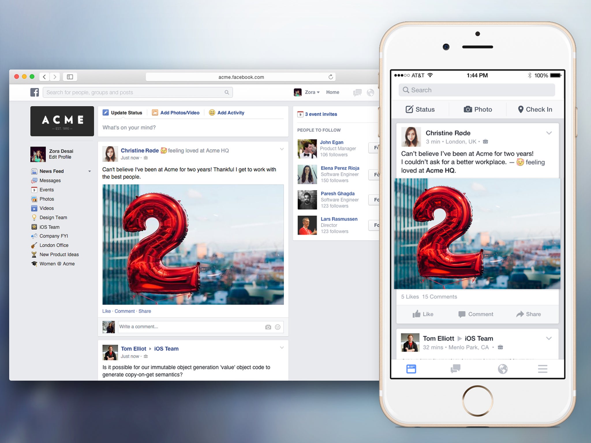 How Facebook at Work will look