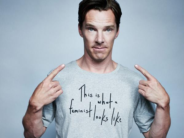 Benedict Cumberbatch donned ELLE's T-shirt to support feminist group the Fawcett Society