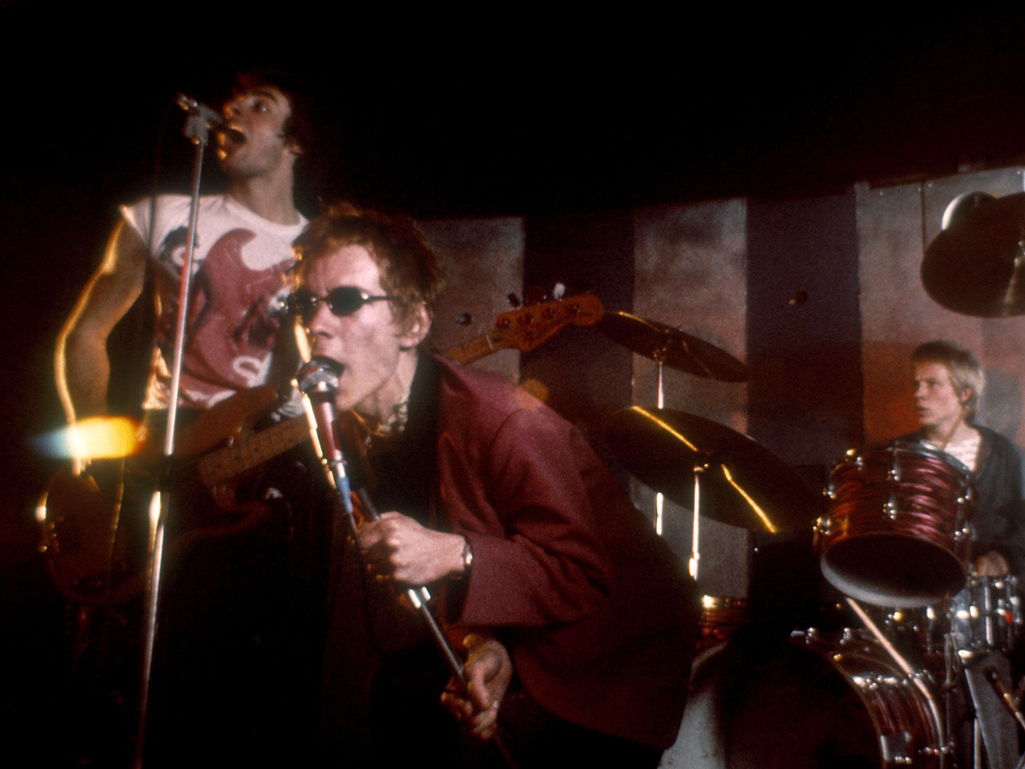 Shall we sign them? Glen Matlock and Johnny Rotten of the Sex Pistols in 1976