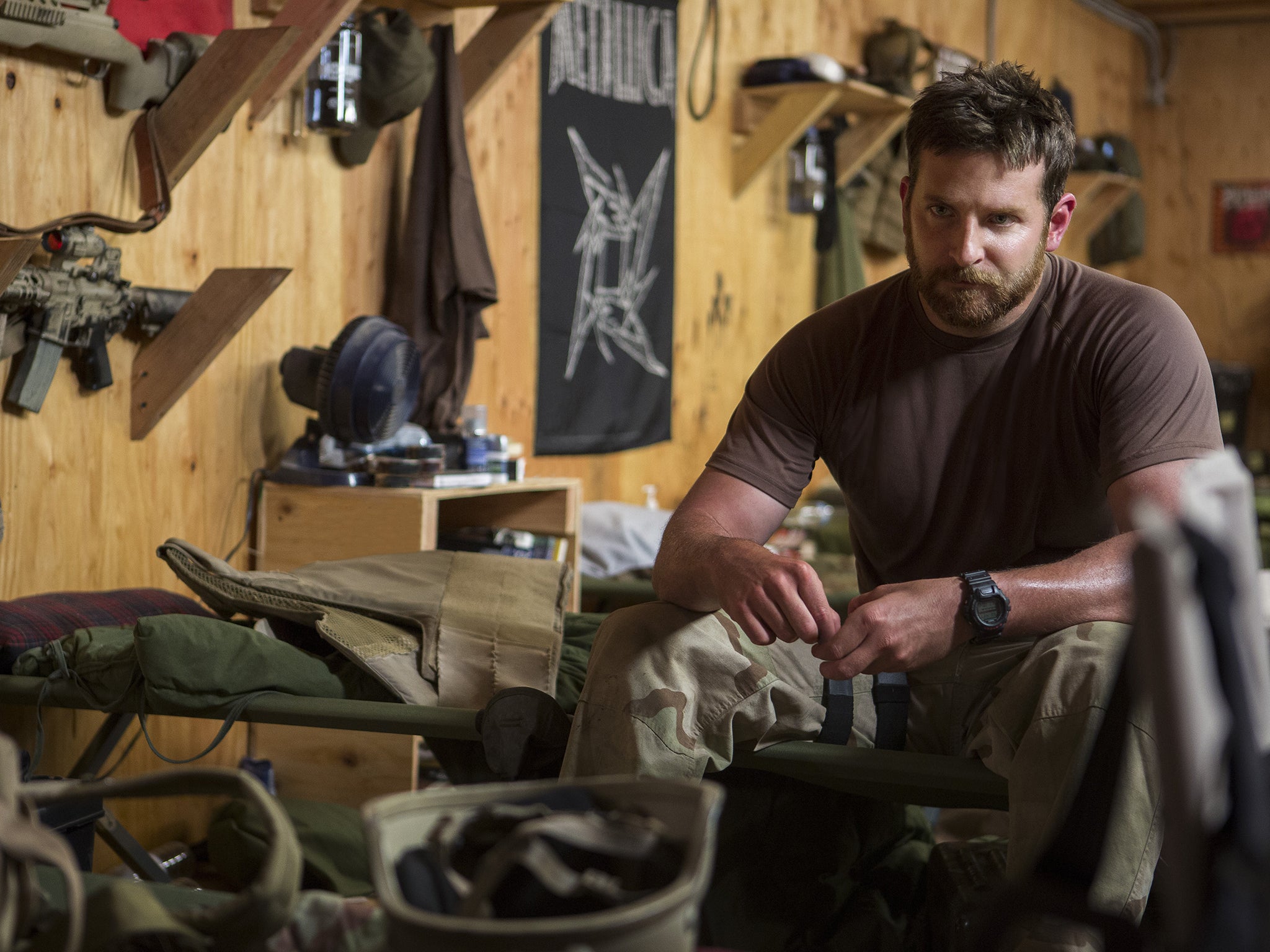 Bradley Cooper as Navy SEAL Chris Kyle in American Sniper