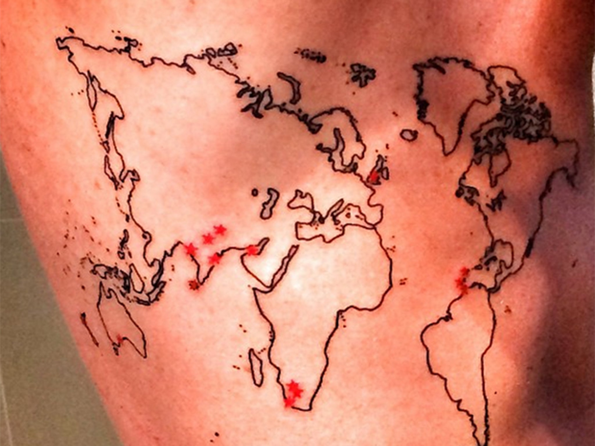 KP's own Instagram shot of the world map he may live to regret too