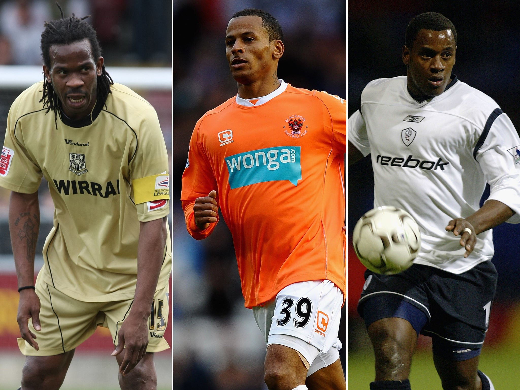 Legal action will not be taken against Ian Goodison (far left) and DJ Campbell (centre), but
Delroy Facey (right) is due to stand trial later this year