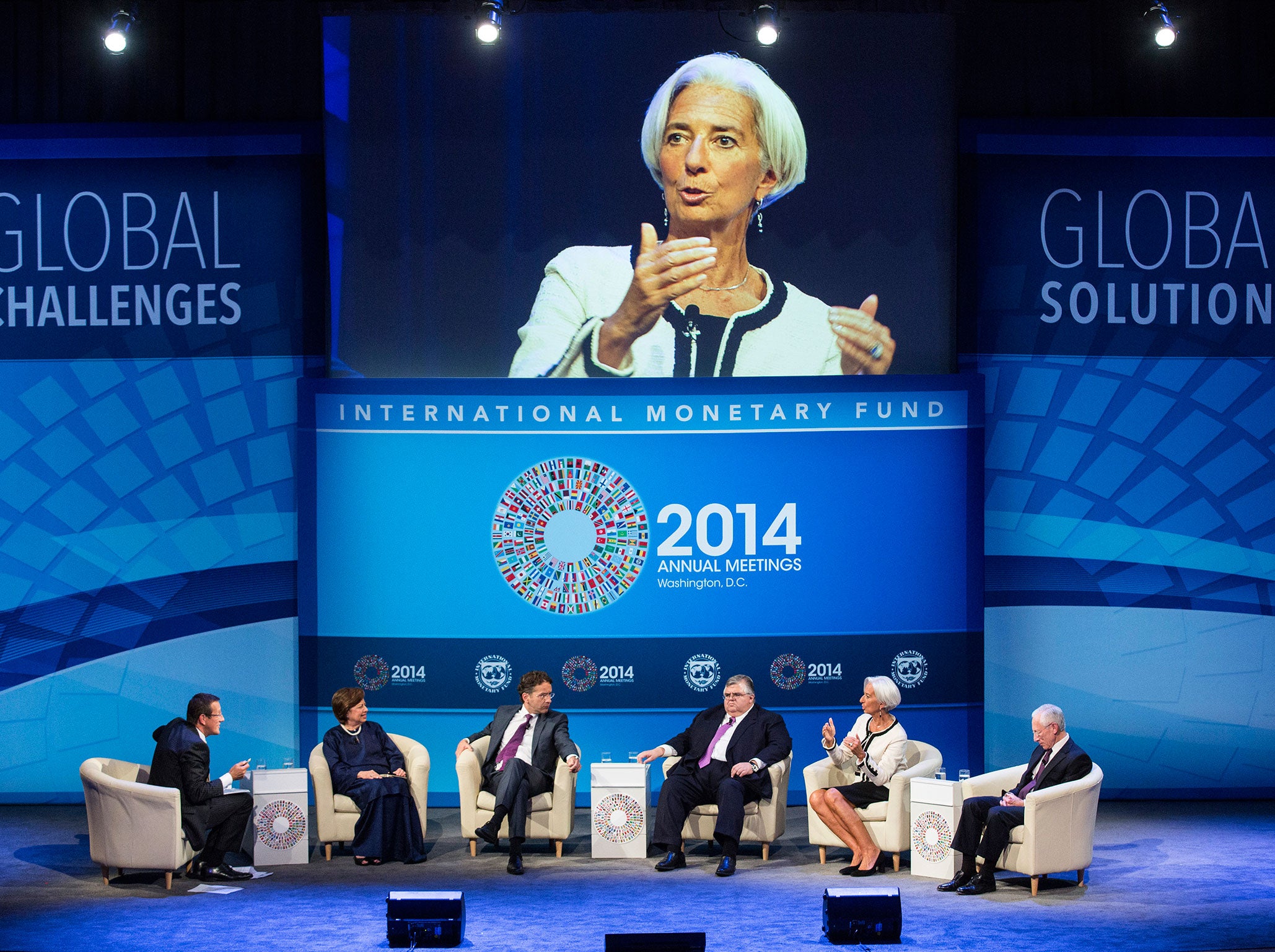 Christine Lagarde said Britain was one of just a few countries driving growth