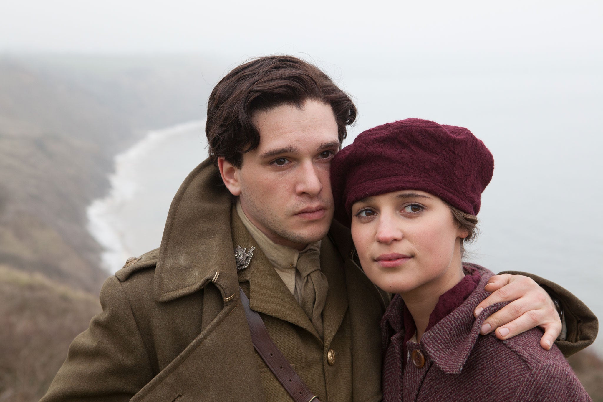 Harington with Alicia Vikander in 'Testament of Youth'