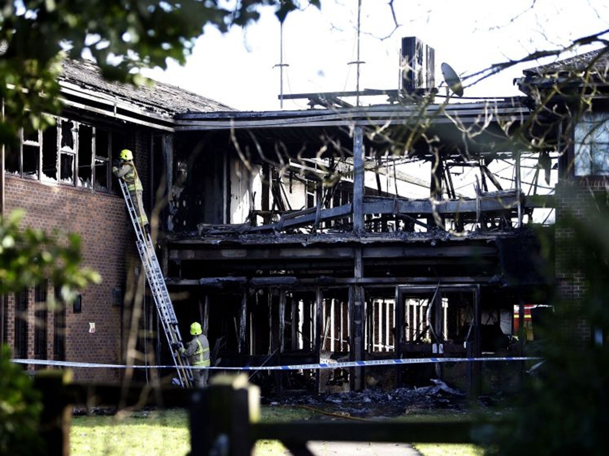 Firefighters attend the scene of a fire at the South Oxfordshire District Council offices in Crowmarsh Gifford.