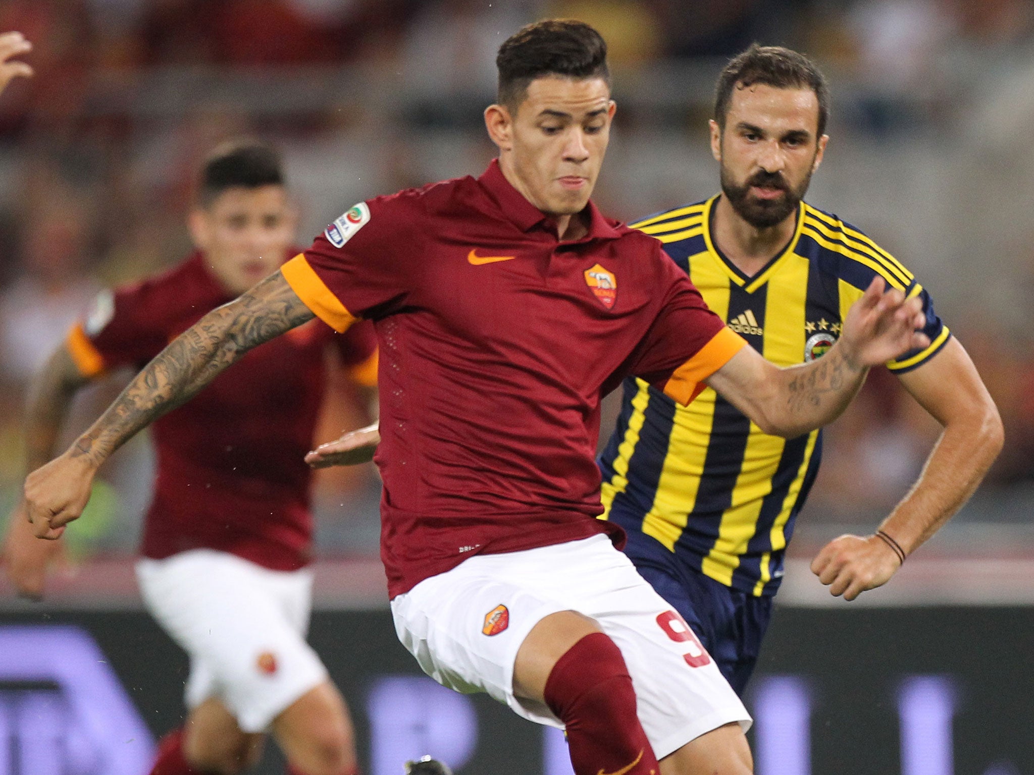 Antonio Sanabria in action for Roma's Under-19s