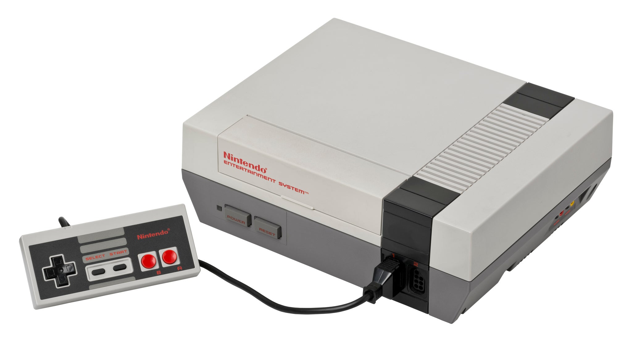 A Nintendo Entertainment System (NES) console