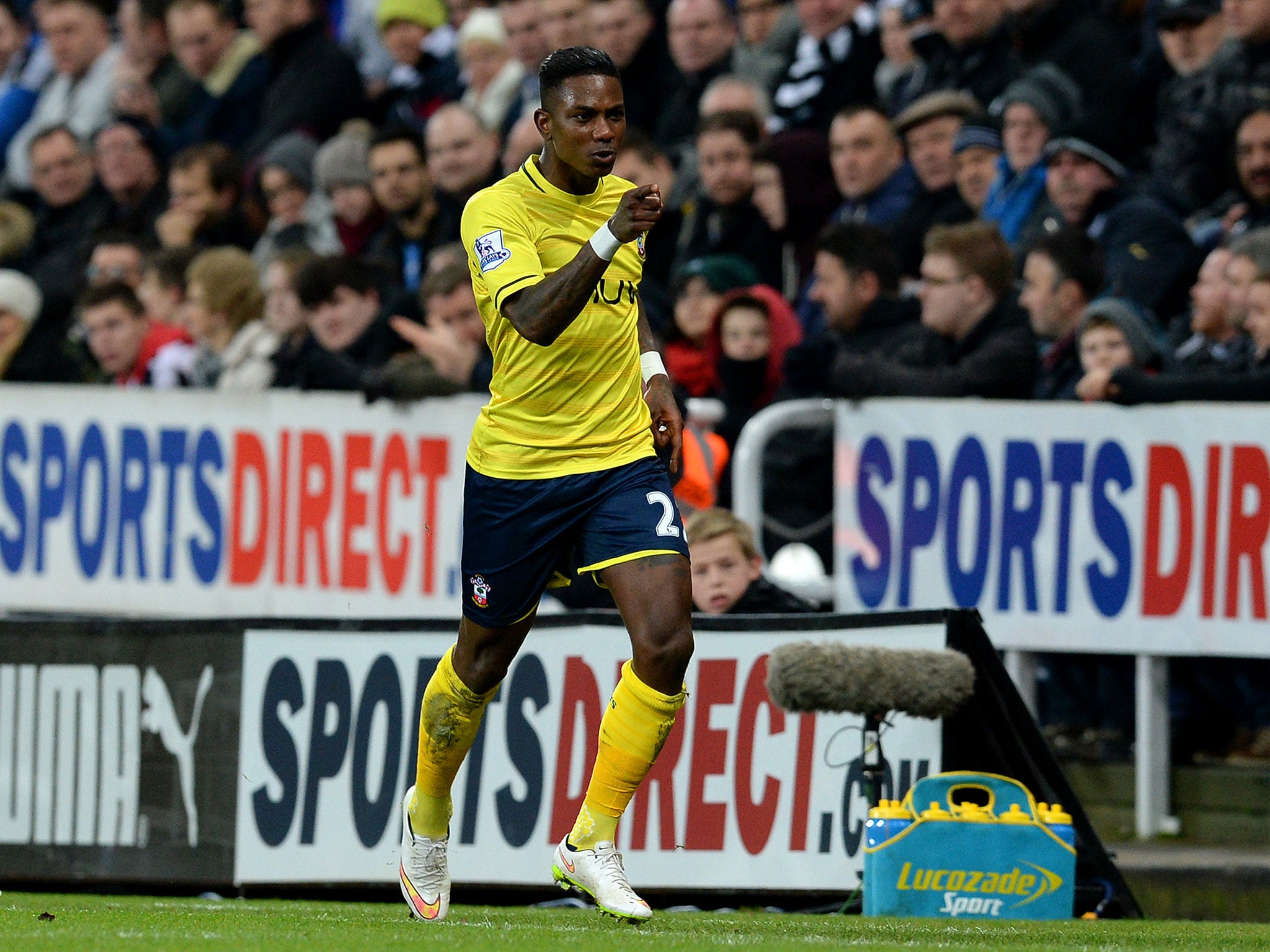 Elia celebrates his first goal for Southampton